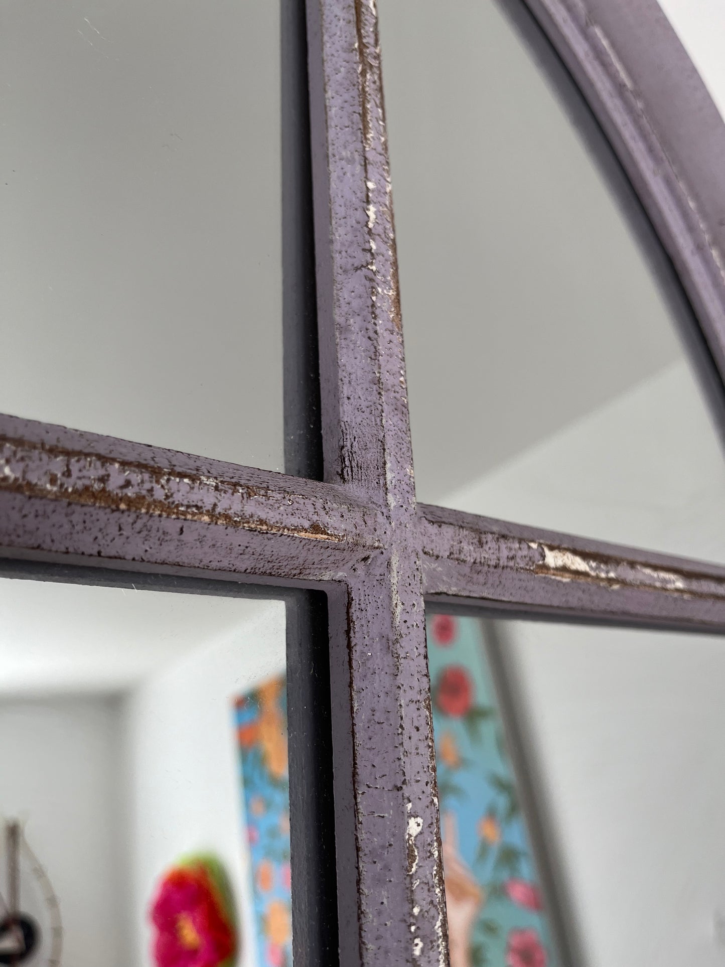 Beautiful Large Vintage Wooden Arch Mirror