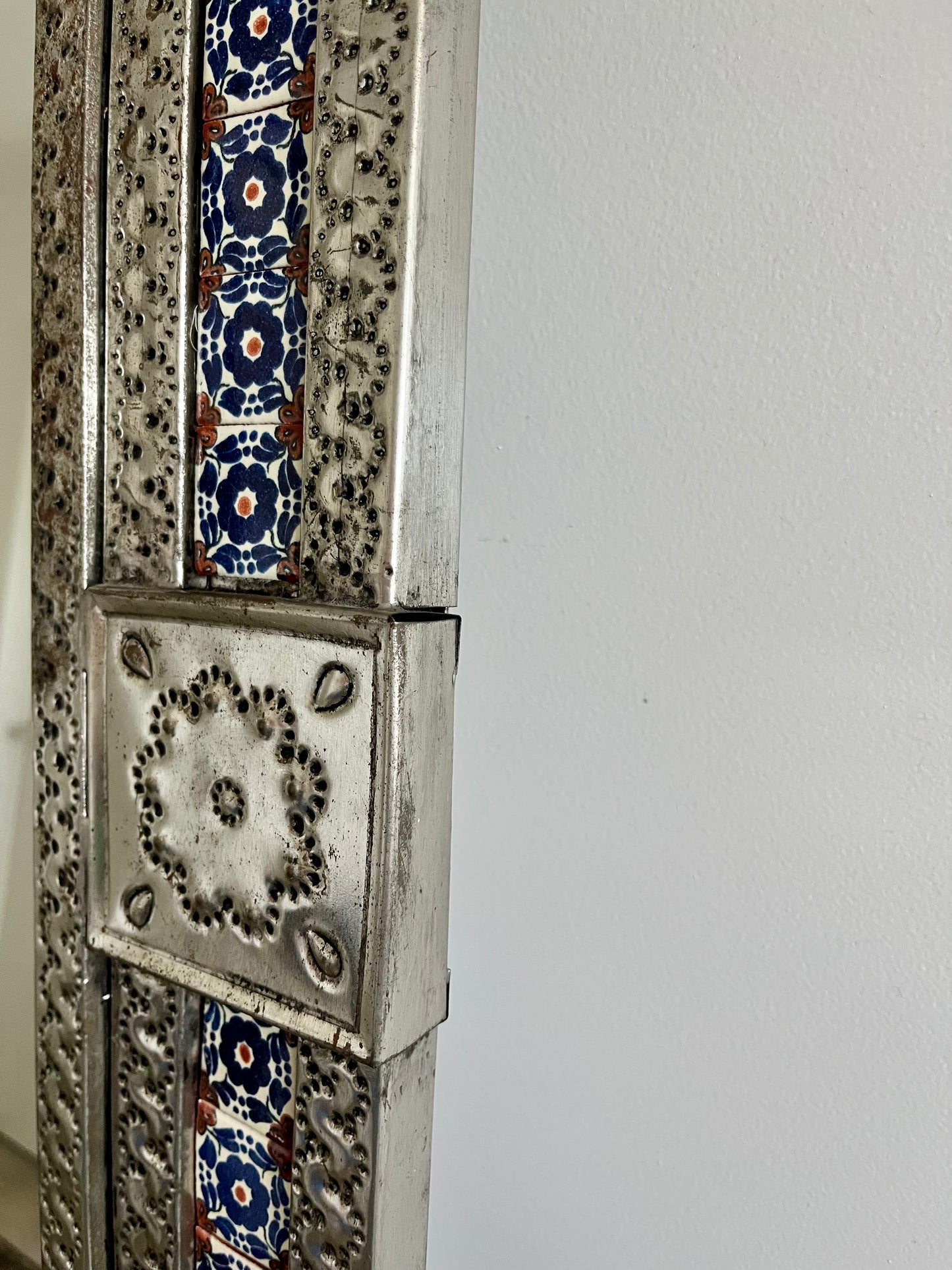 Gorgeous Mexican Tin & Tiled Mirror