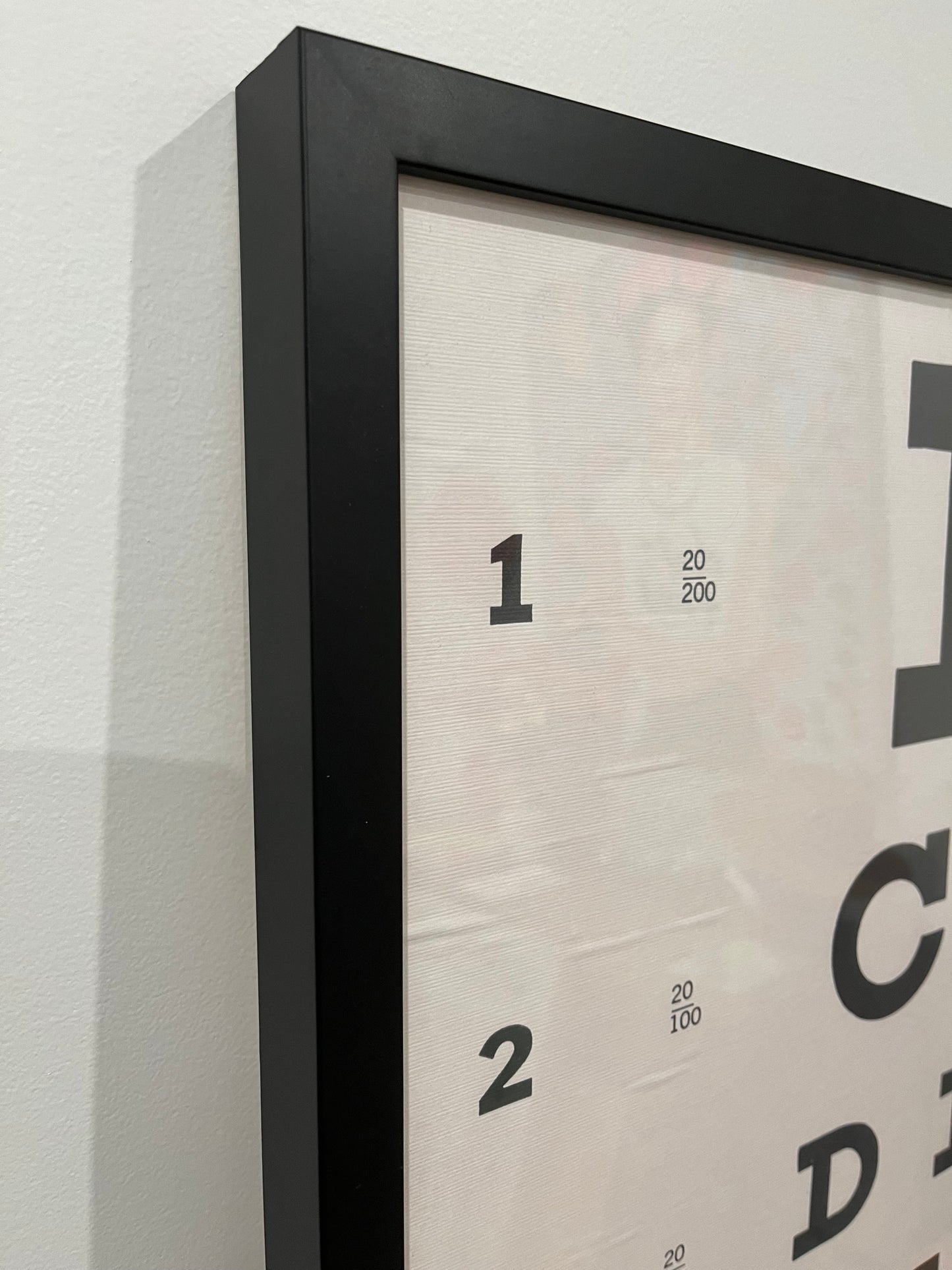Stylish Framed Eye Chart
