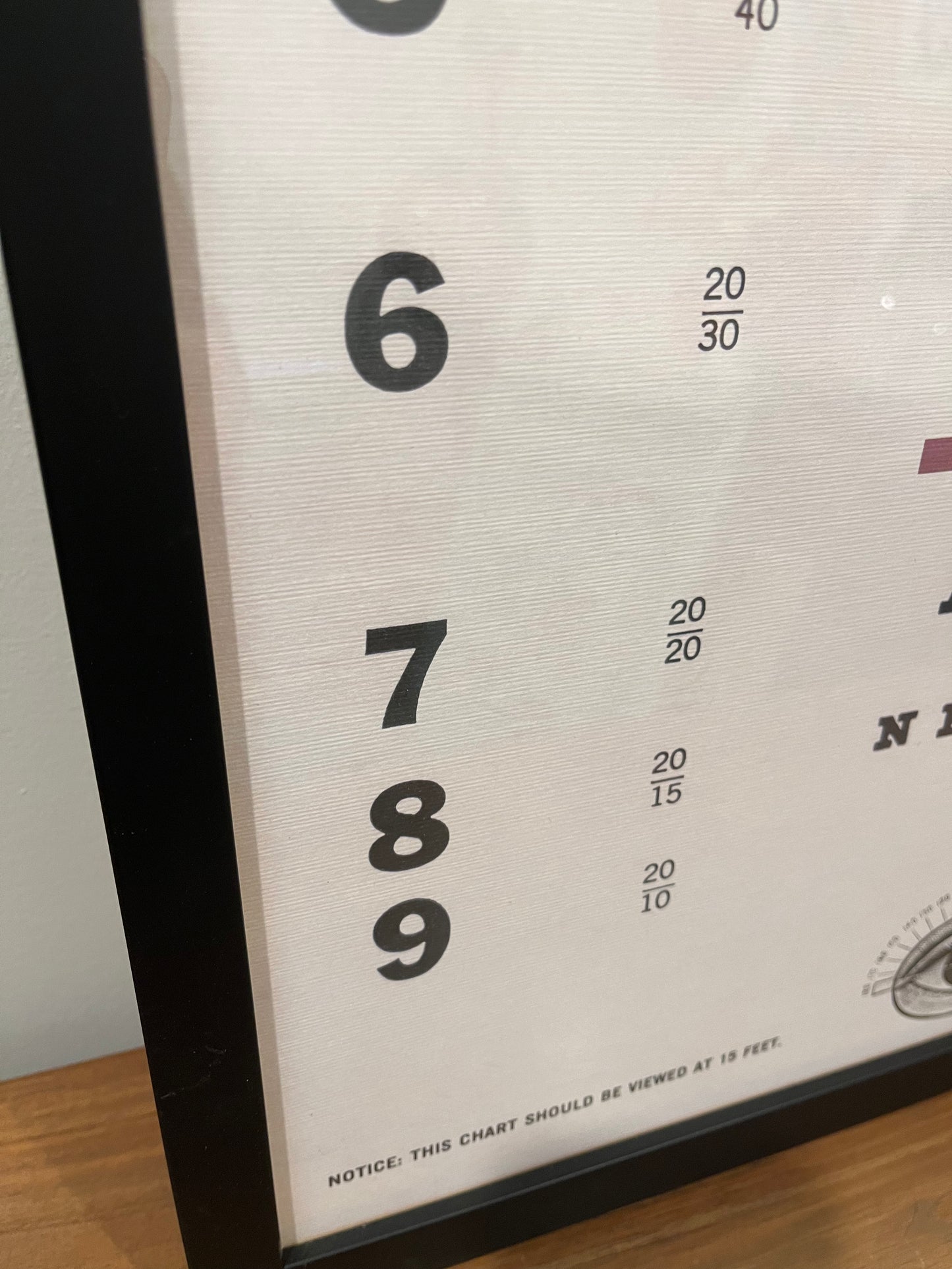 Stylish Framed Eye Chart