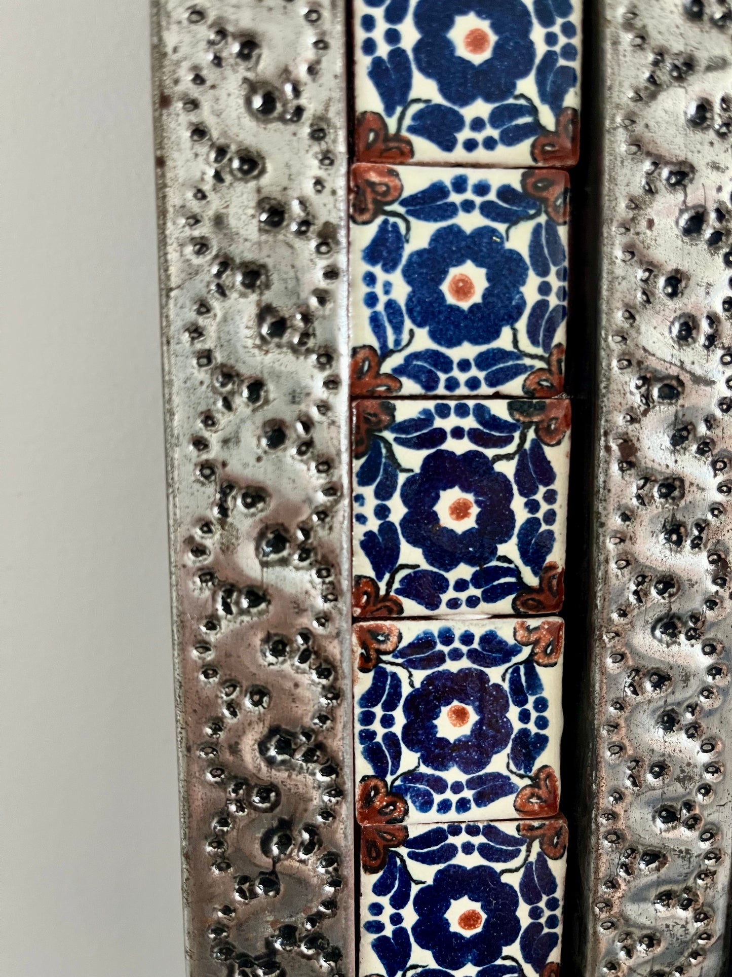 Gorgeous Mexican Tin & Tiled Mirror