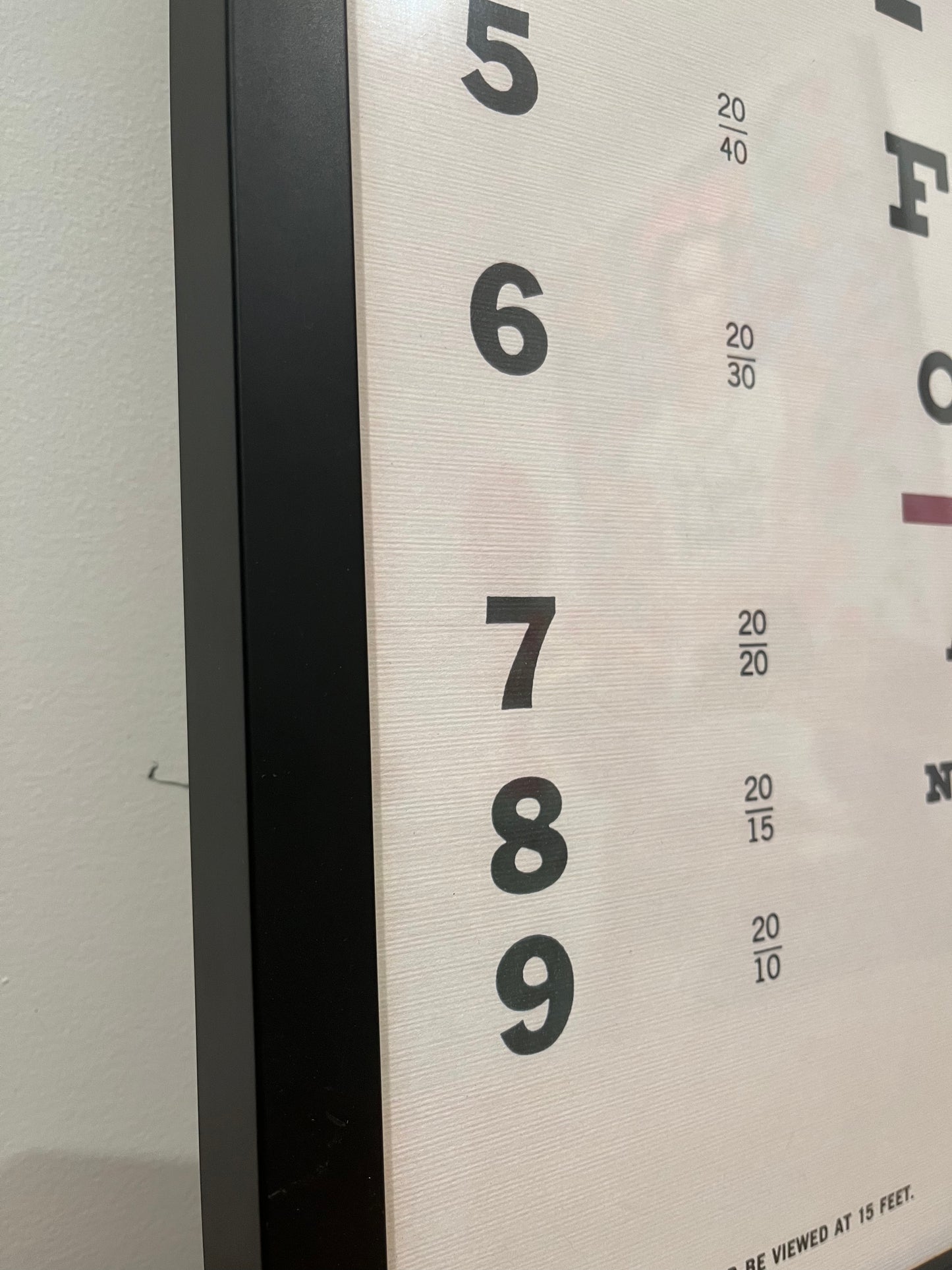 Stylish Framed Eye Chart