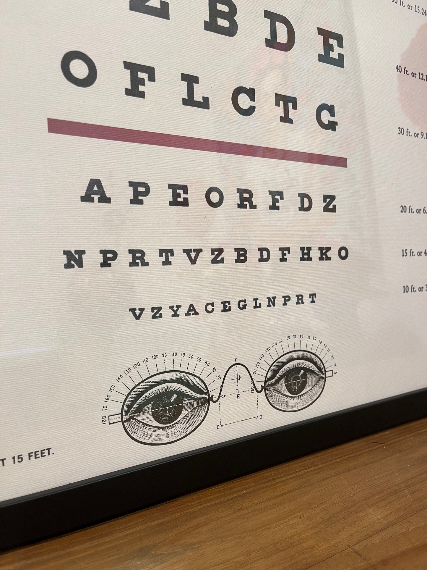 Stylish Framed Eye Chart