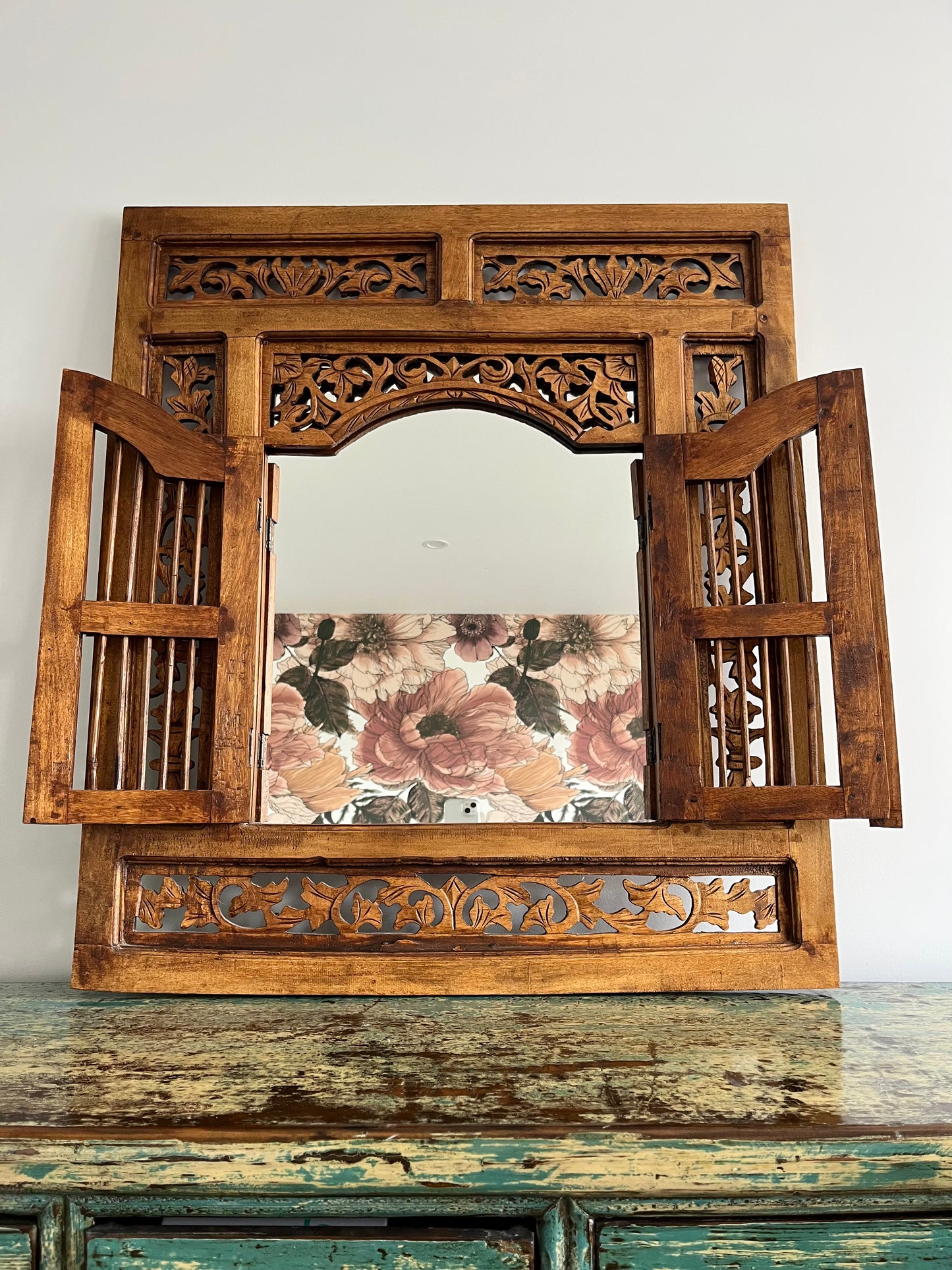 Beautiful Balinese Window Mirror