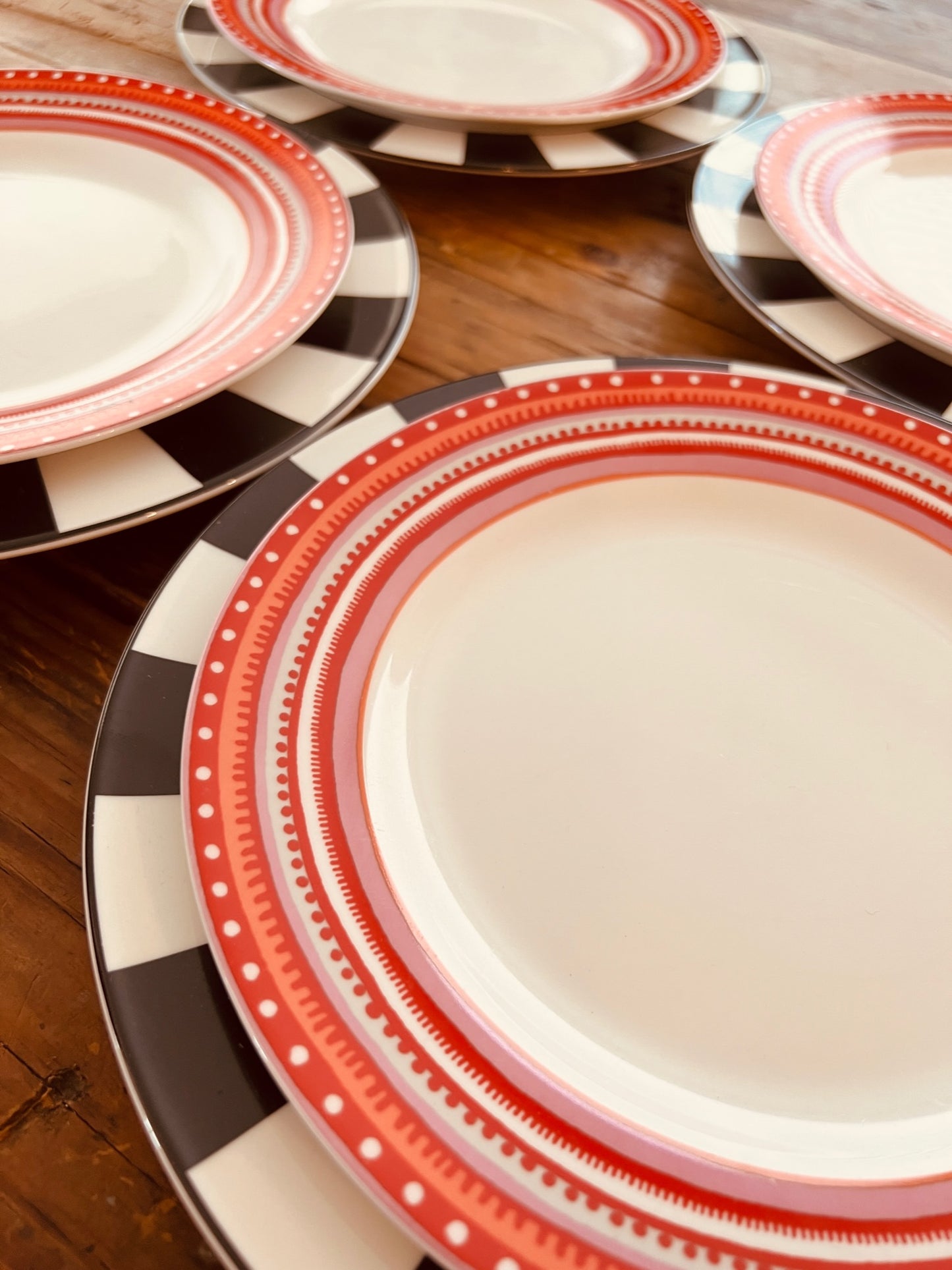 Colourful Dinner and Side Plate Set of 12