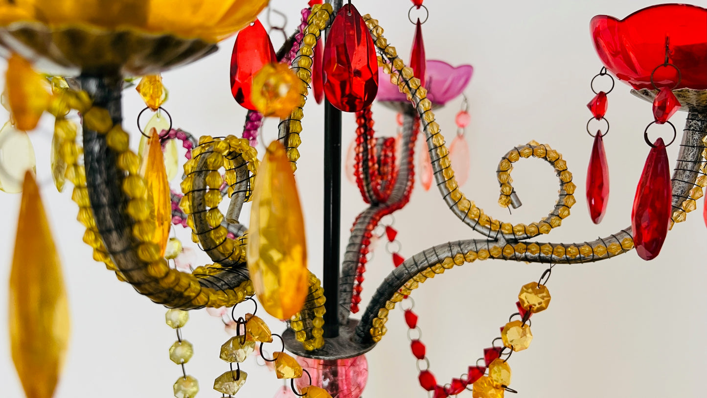 Colourful Candelebra Centrepiece