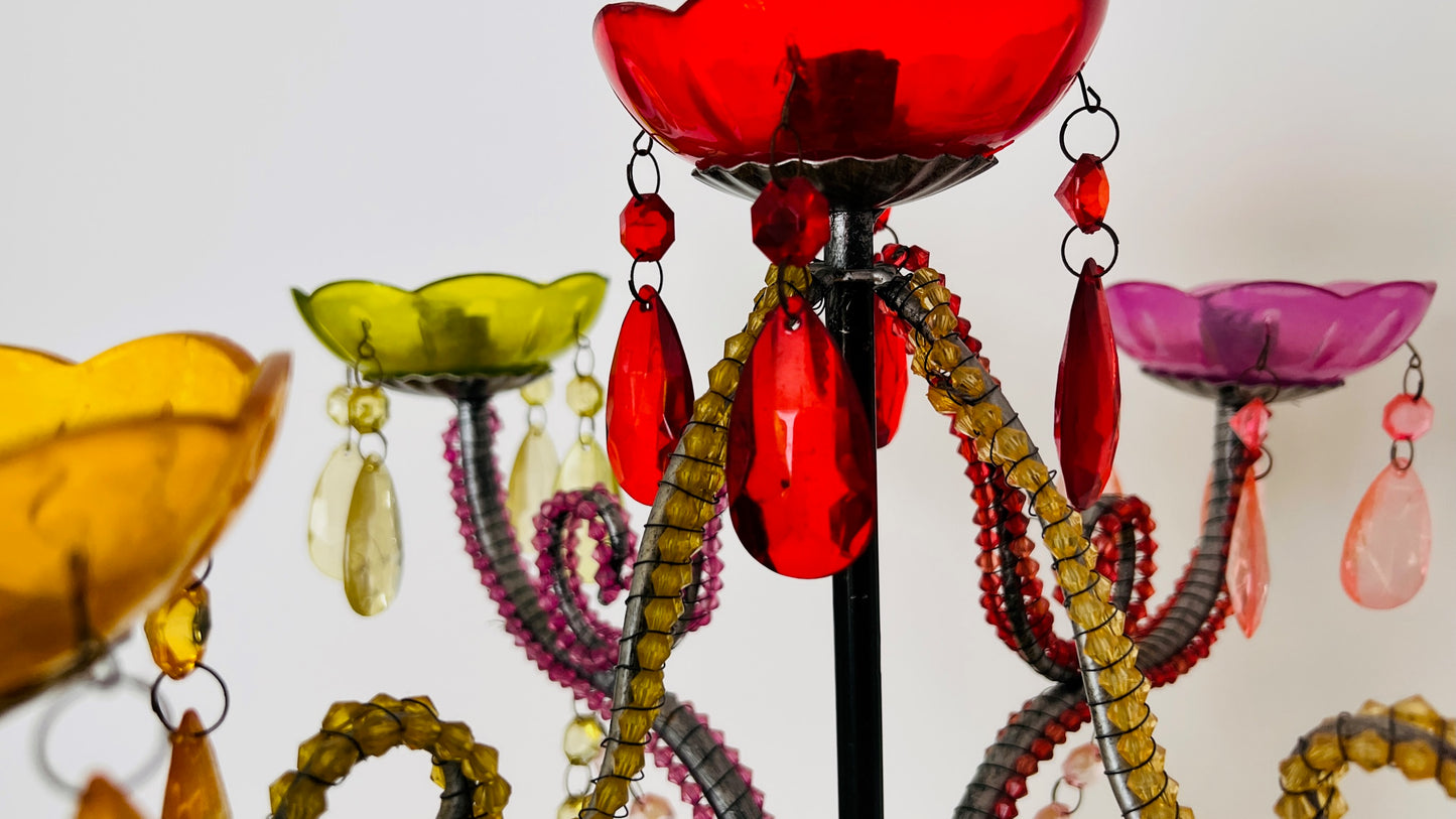 Colourful Candelebra Centrepiece