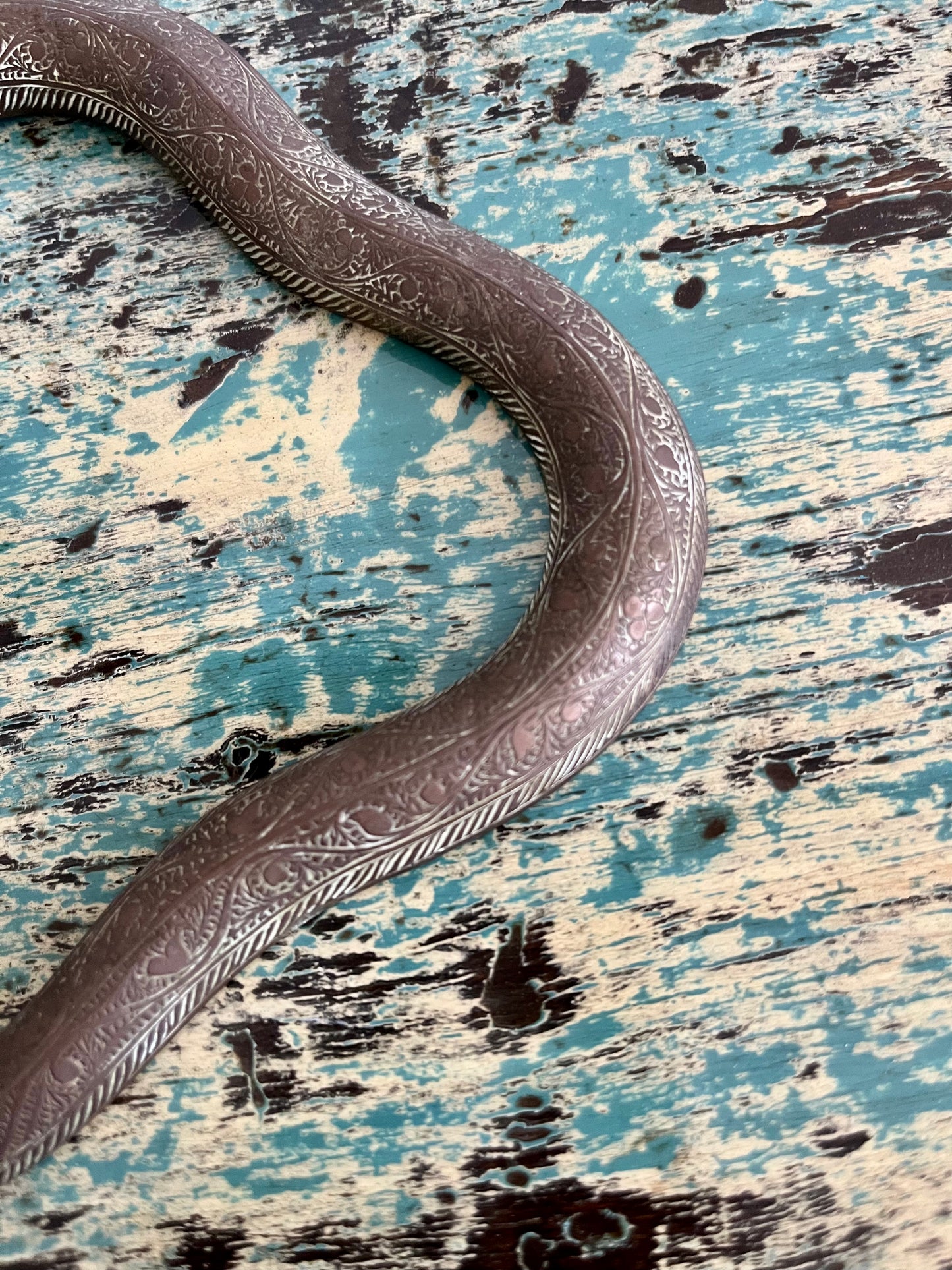 Pair of Vintage Metal Snake Candle Holders