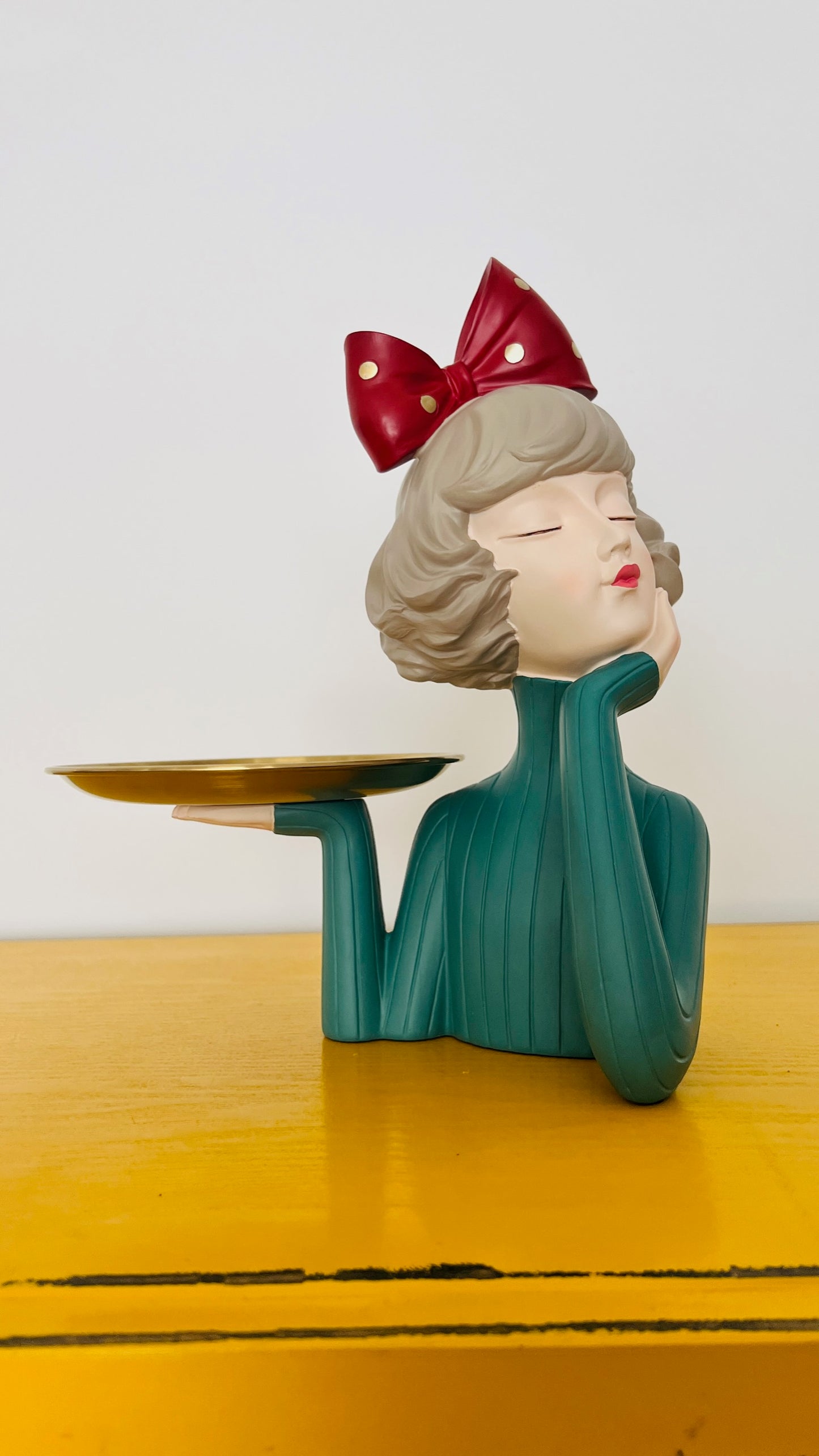 Funky Lady Tray with Wooden Apple