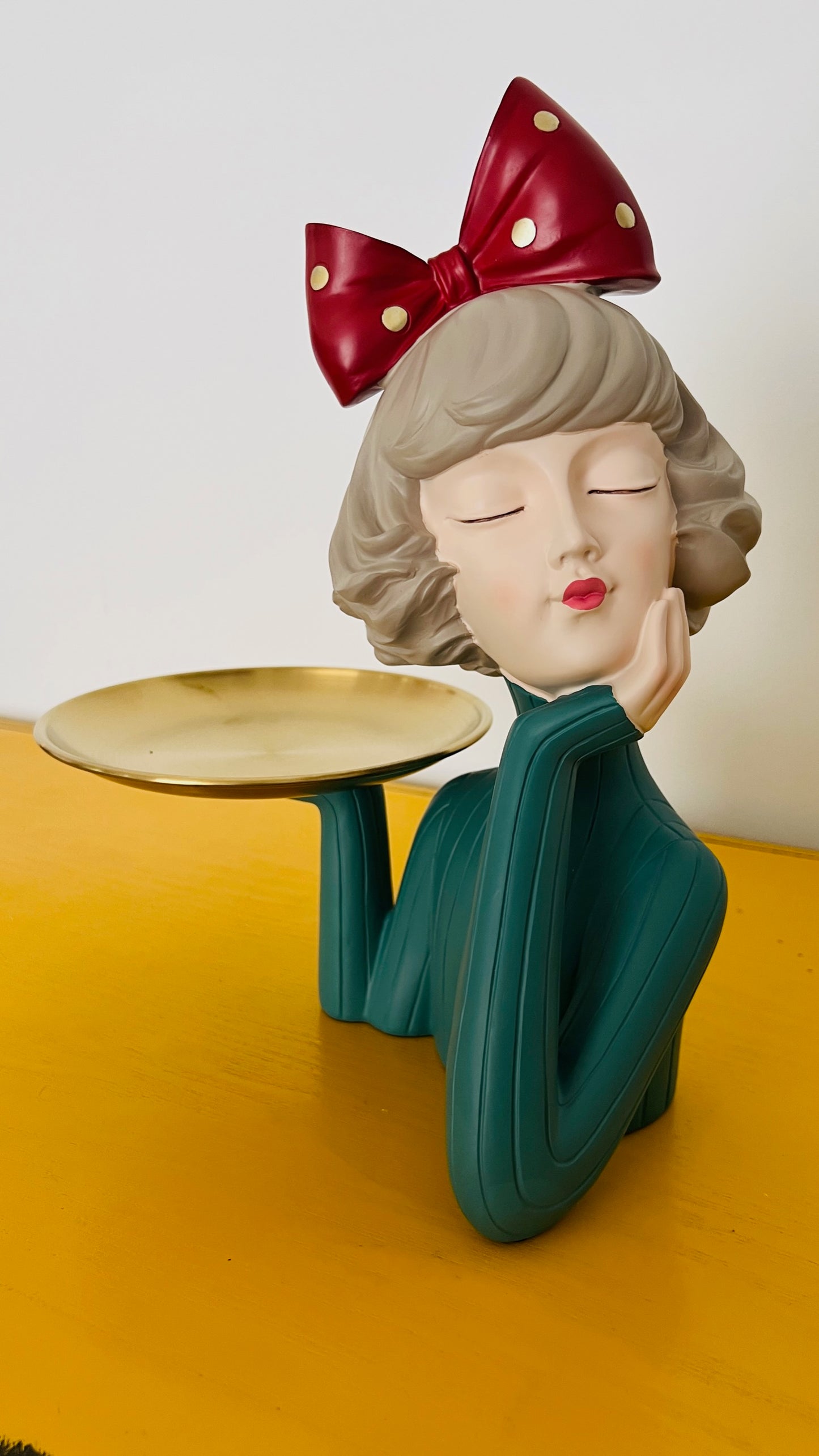 Funky Lady Tray with Wooden Apple