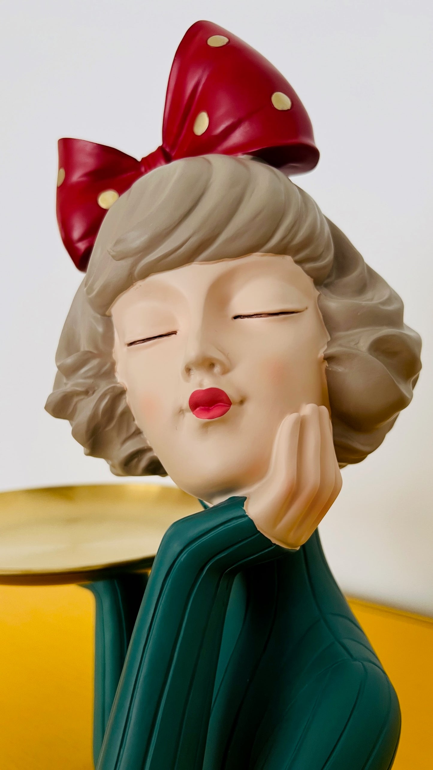 Funky Lady Tray with Wooden Apple