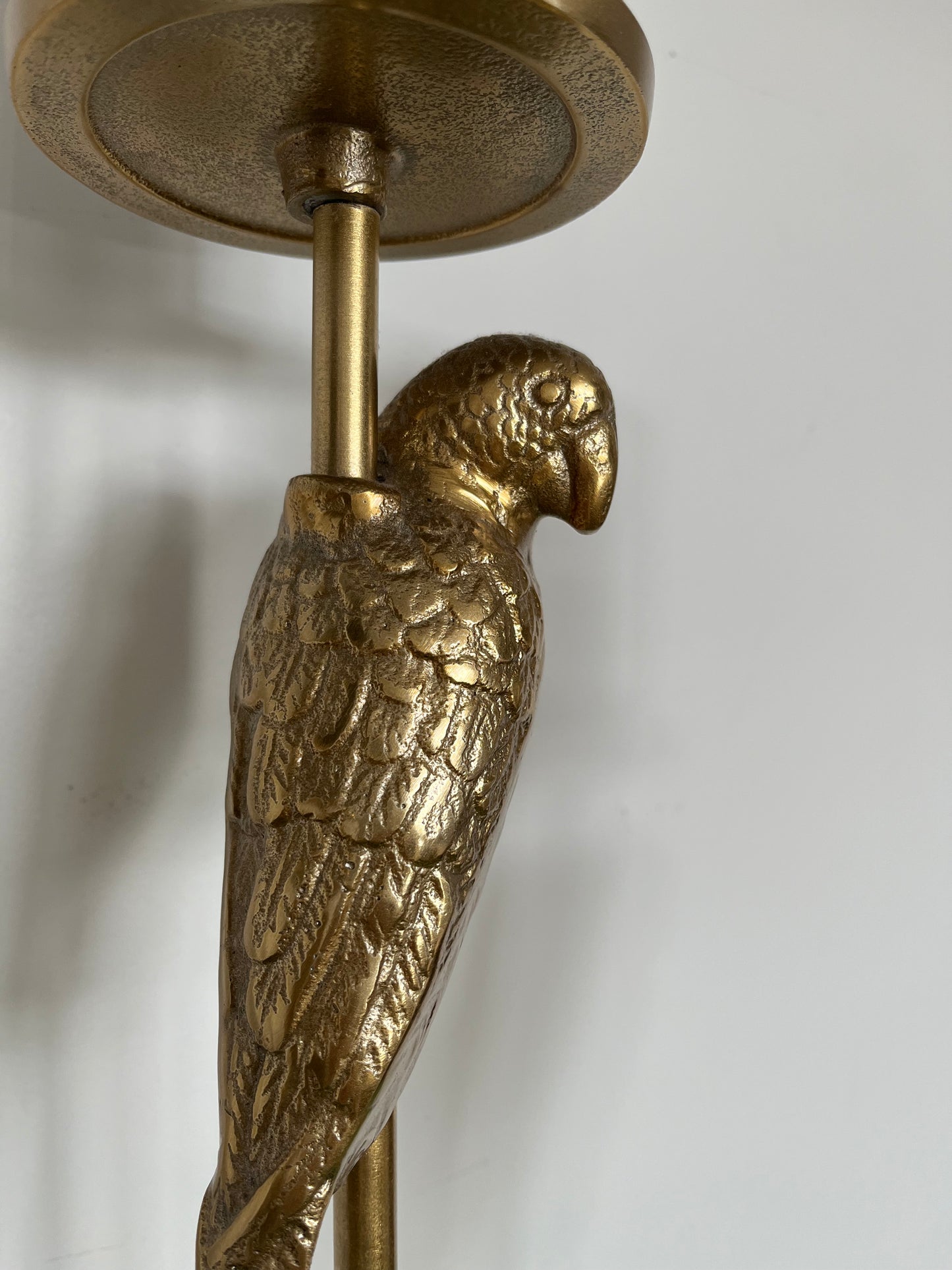 Gorgeous Gold Metal Parrot Candle Holders