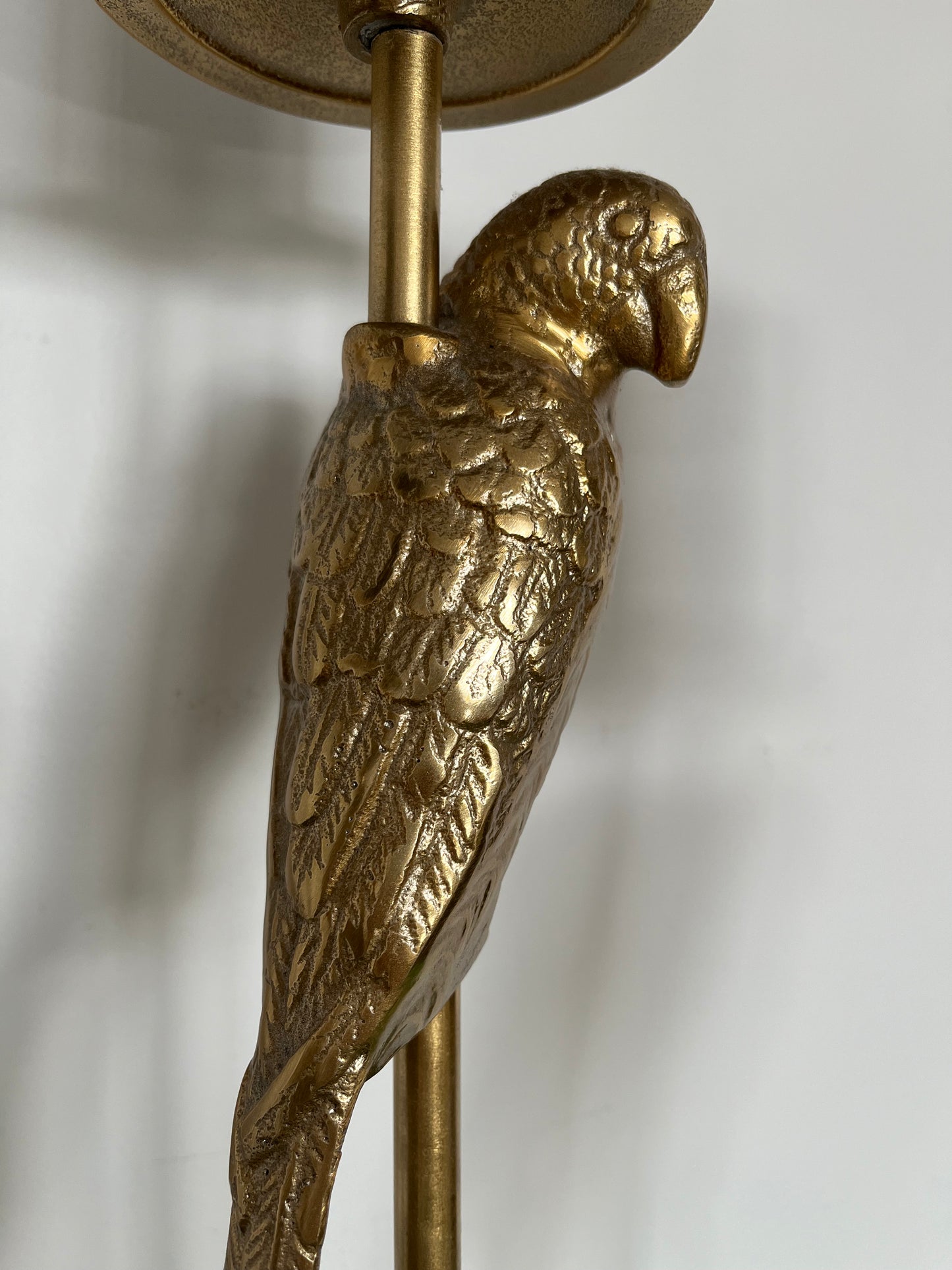 Gorgeous Gold Metal Parrot Candle Holders