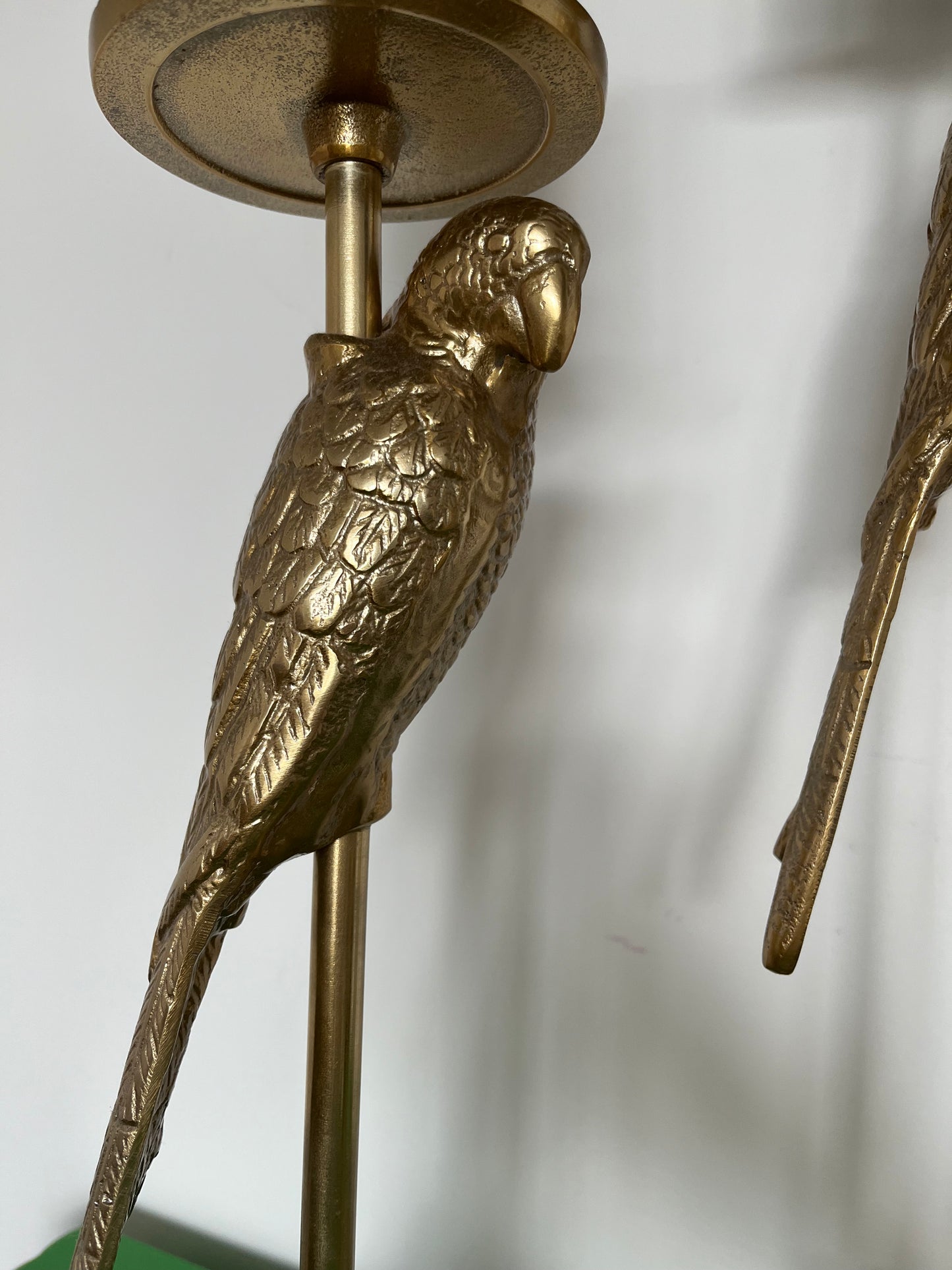 Gorgeous Gold Metal Parrot Candle Holders