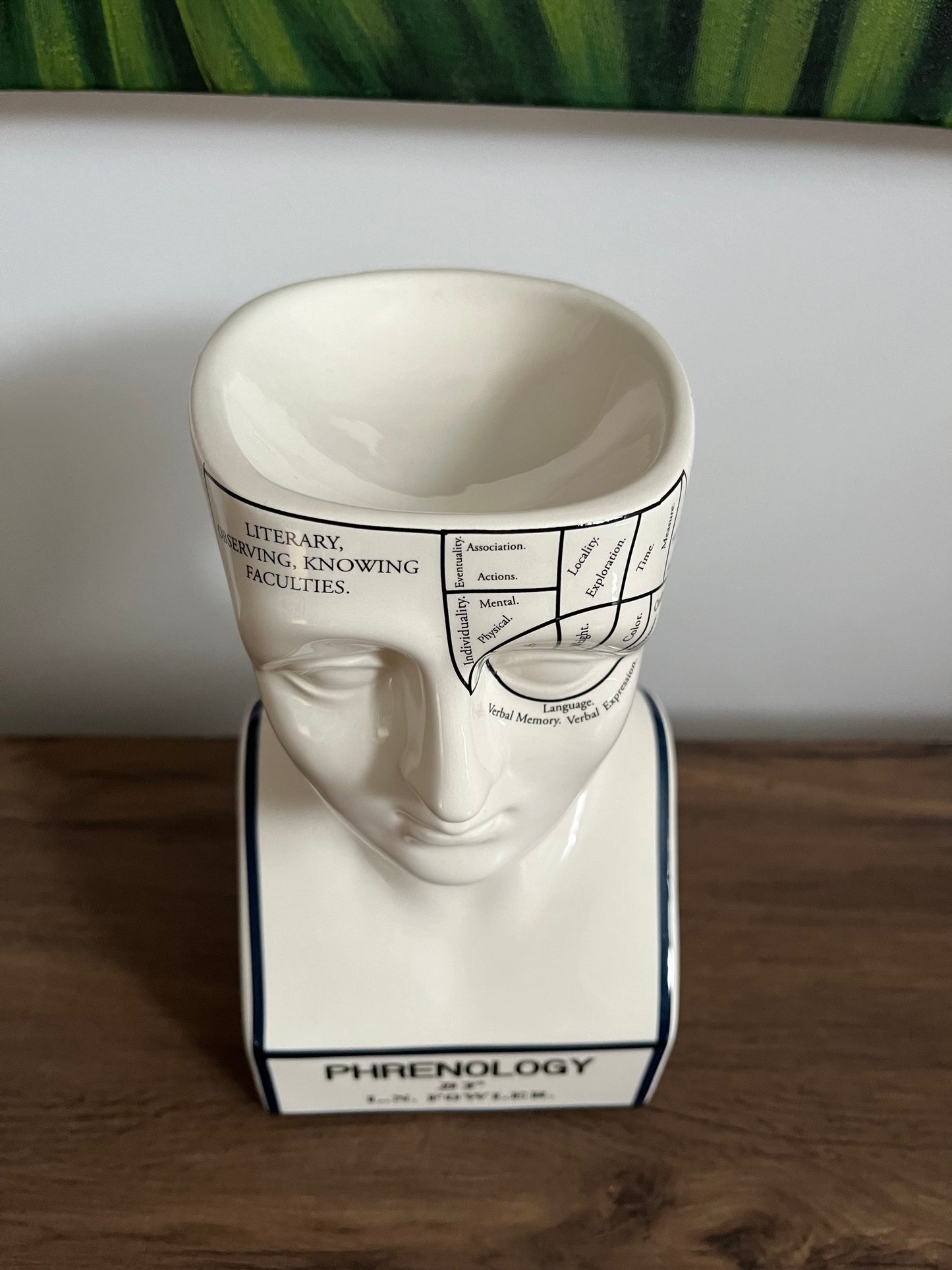 DOIY Phrenology Porcelain Mind Keeper Storage Bowl