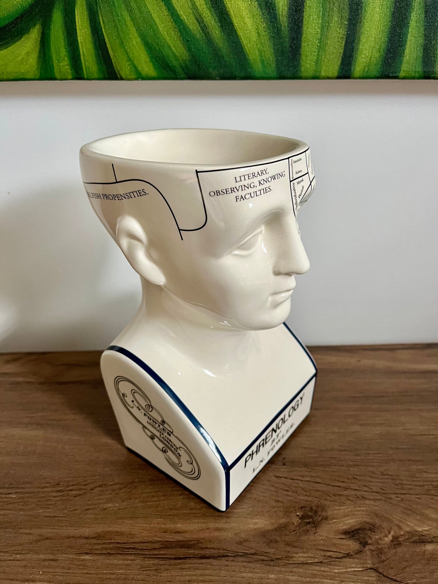 DOIY Phrenology Porcelain Mind Keeper Storage Bowl