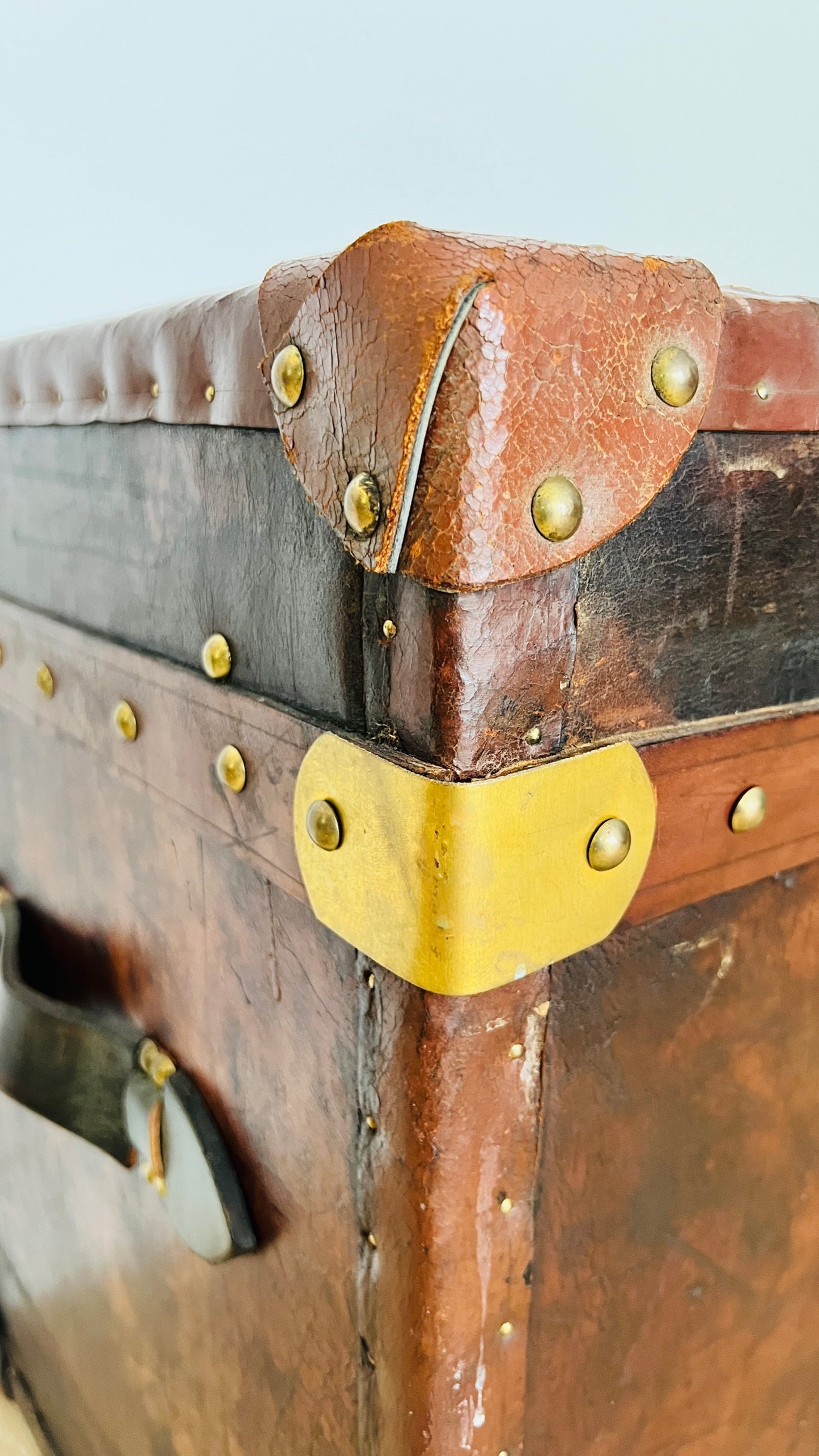 Pair of Vintage Leather Boxes from Portobello Road in London