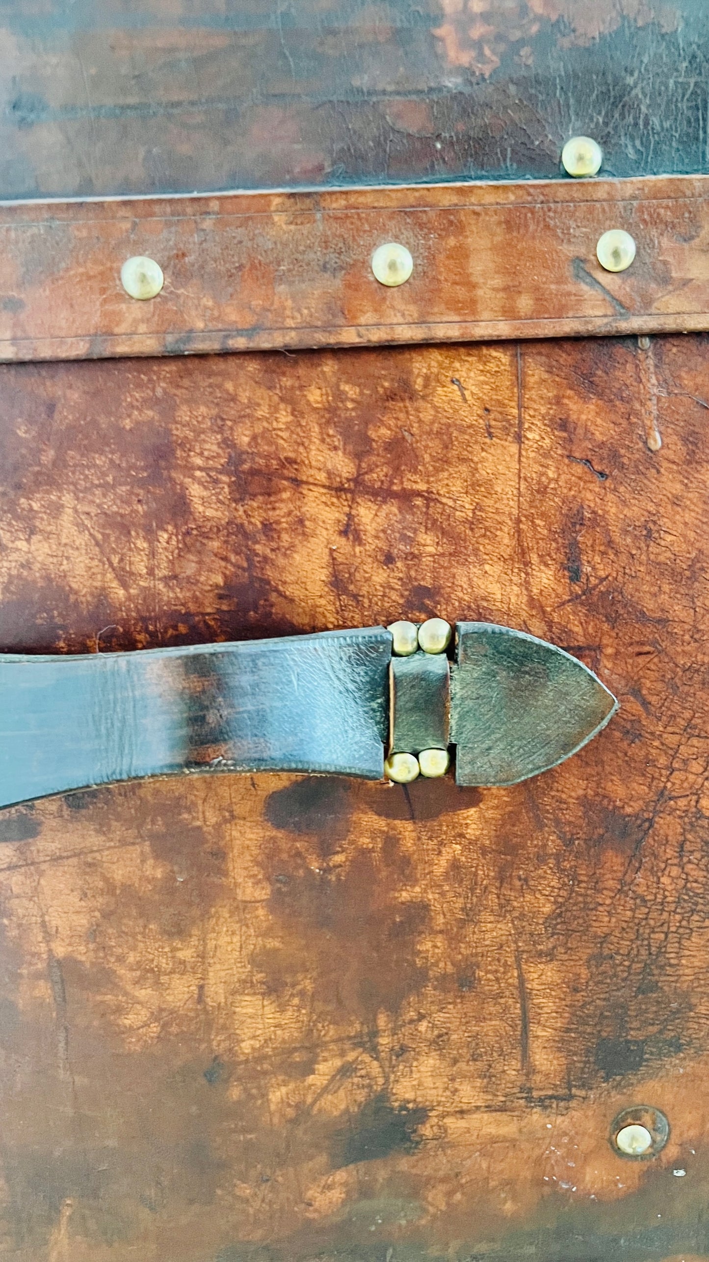 Pair of Vintage Leather Boxes from Portobello Road in London