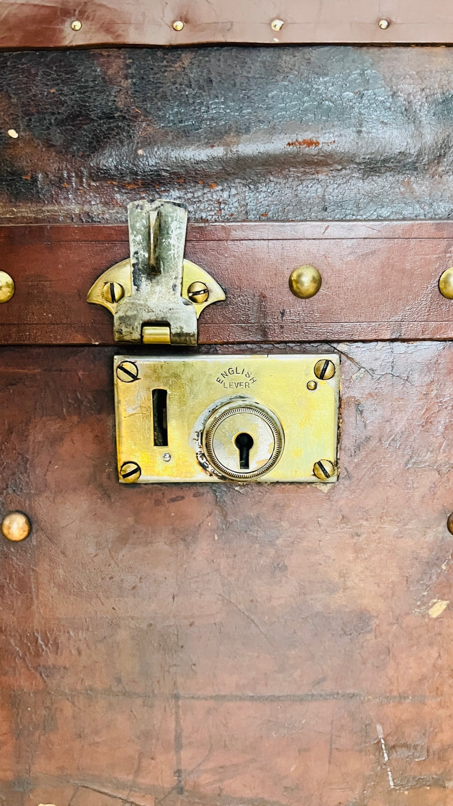 Pair of Vintage Leather Boxes from Portobello Road in London