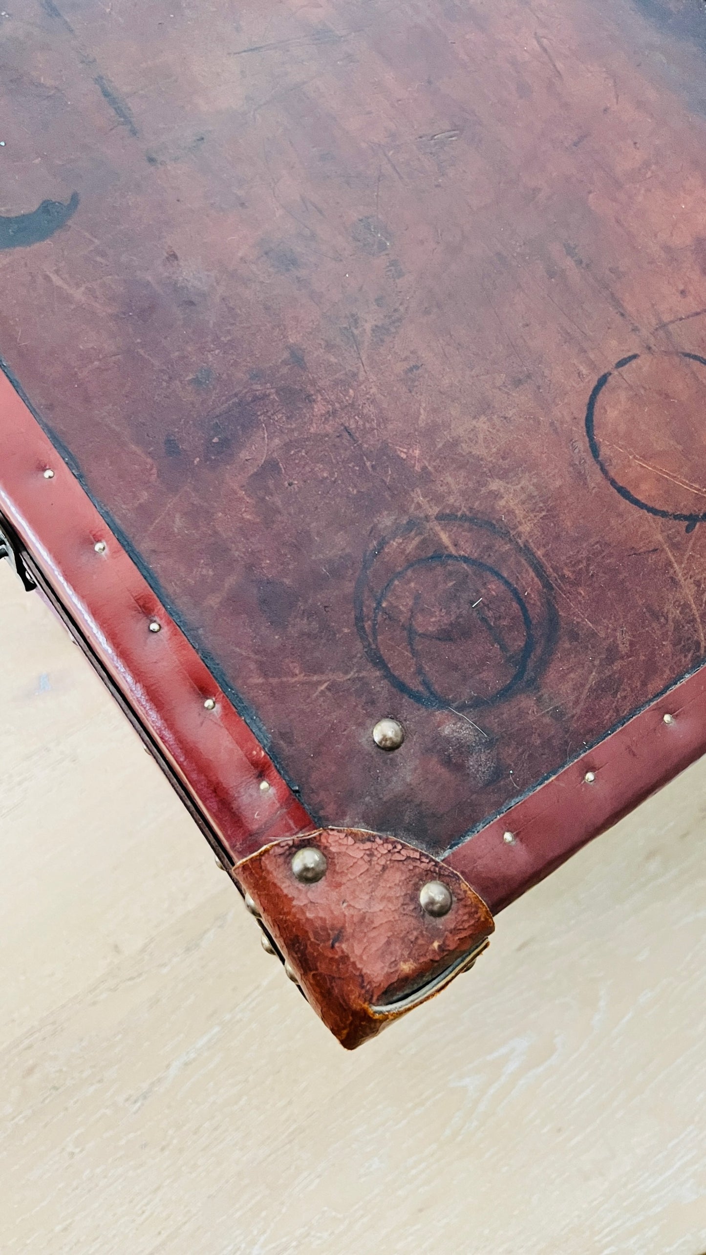 Pair of Vintage Leather Boxes from Portobello Road in London
