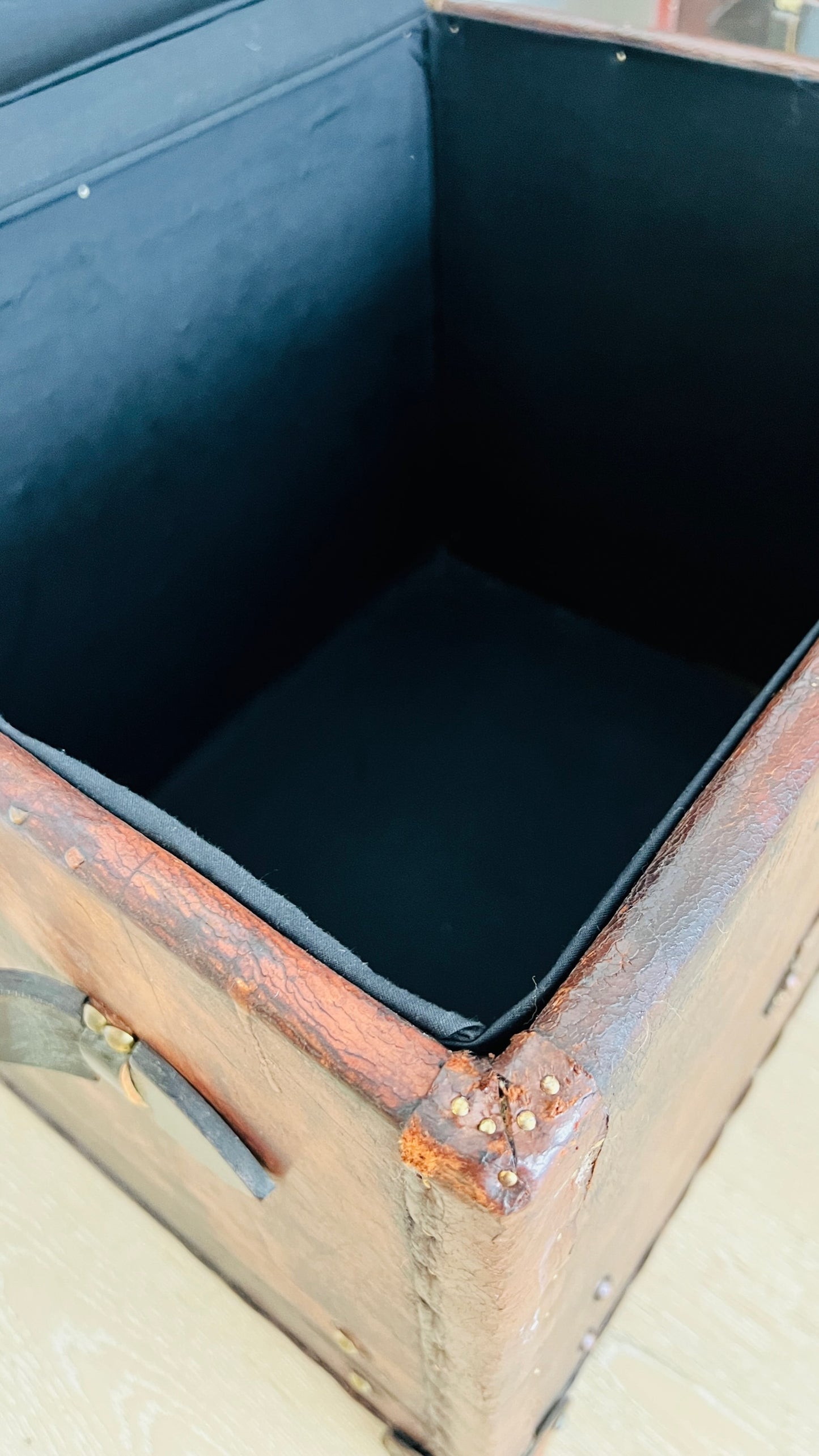 Pair of Vintage Leather Boxes from Portobello Road in London