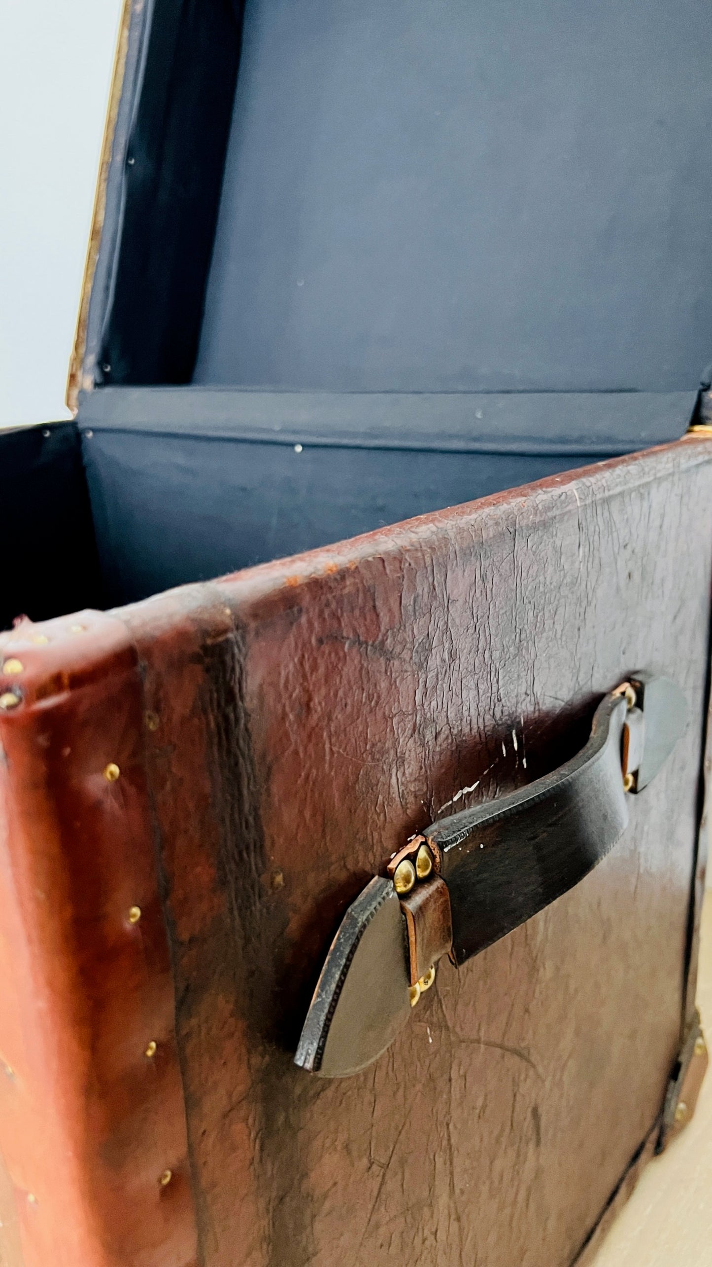 Pair of Vintage Leather Boxes from Portobello Road in London