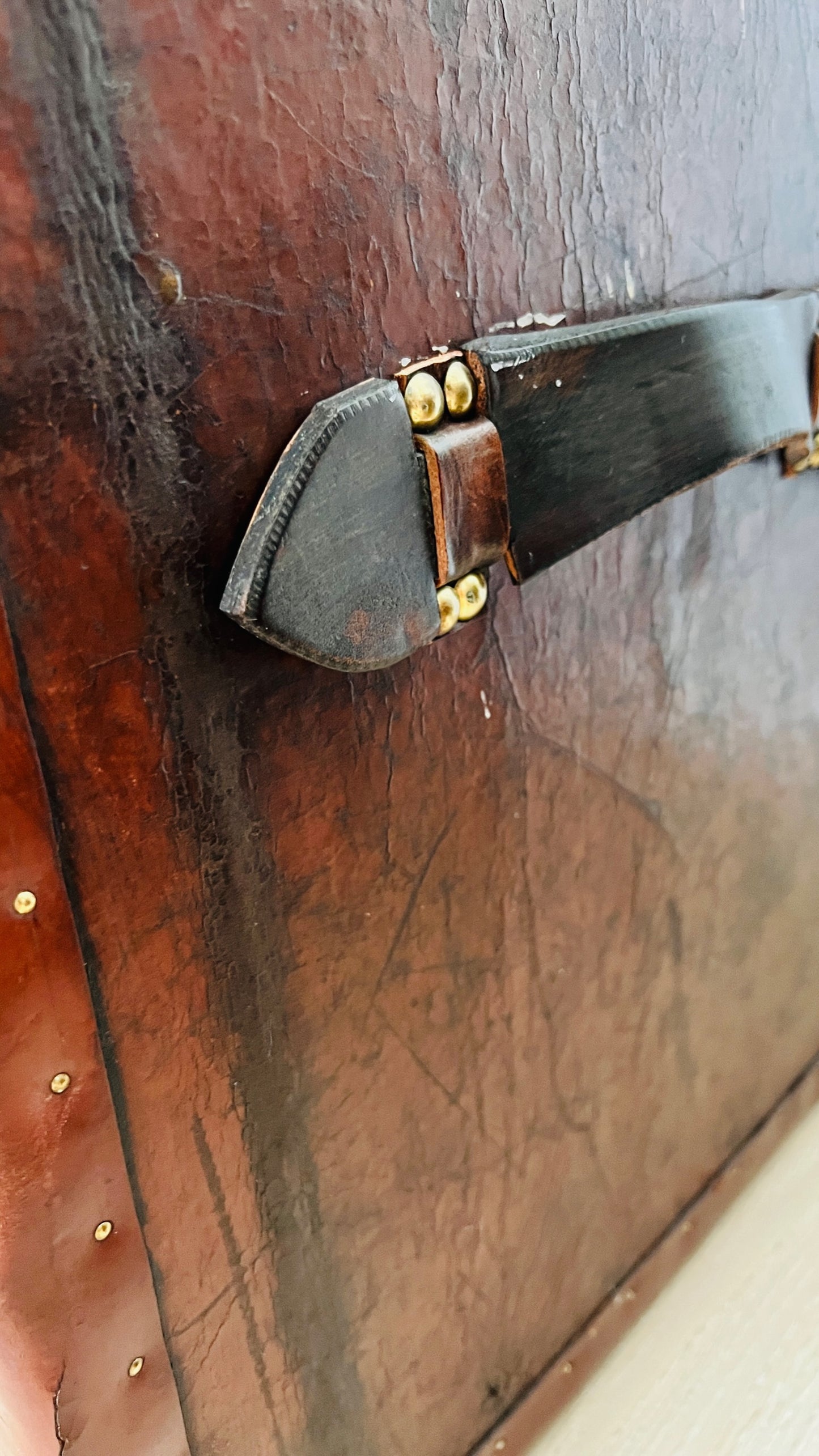 Pair of Vintage Leather Boxes from Portobello Road in London