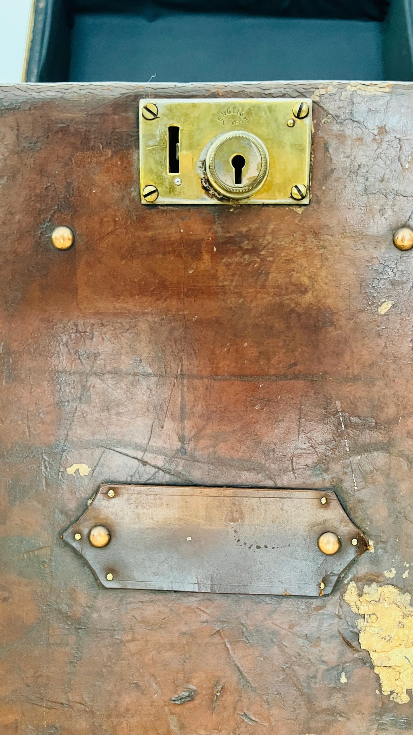 Pair of Vintage Leather Boxes from Portobello Road in London