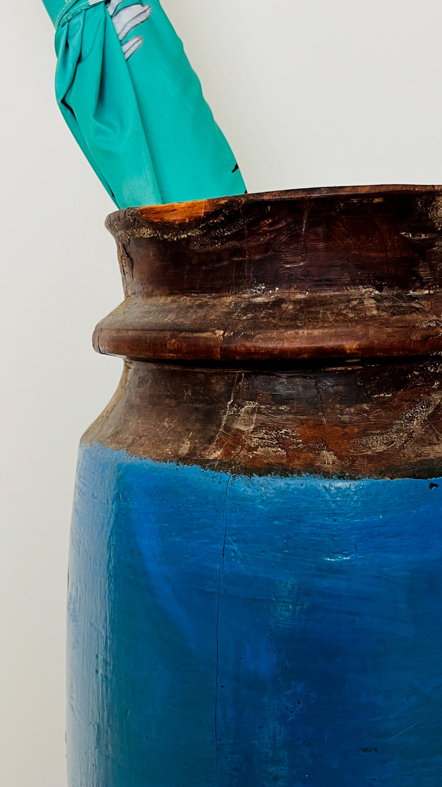 Rustic Wooden Vase/ Umbrella Holder