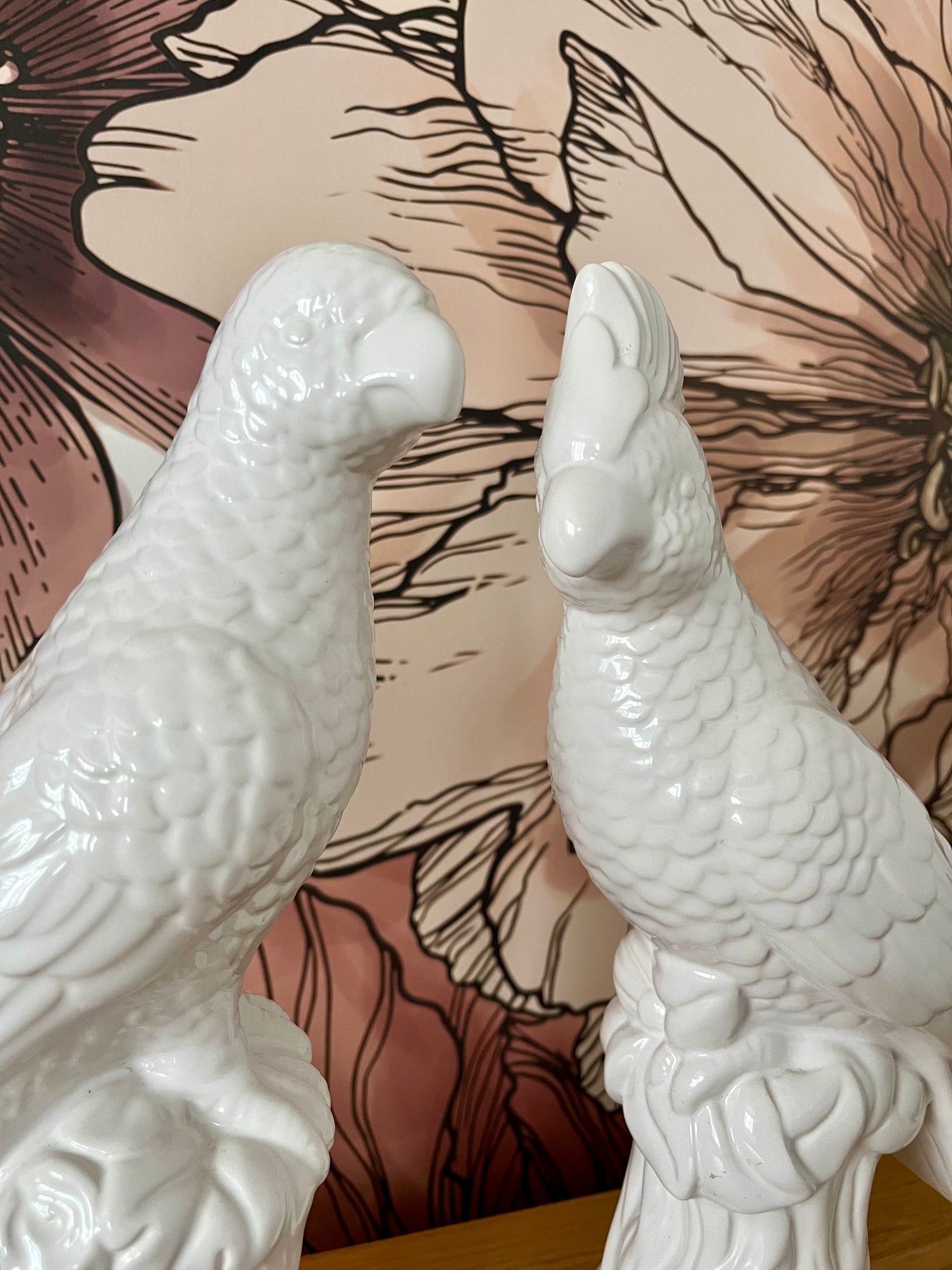 Pretty Pair of French Country Collections Parrots