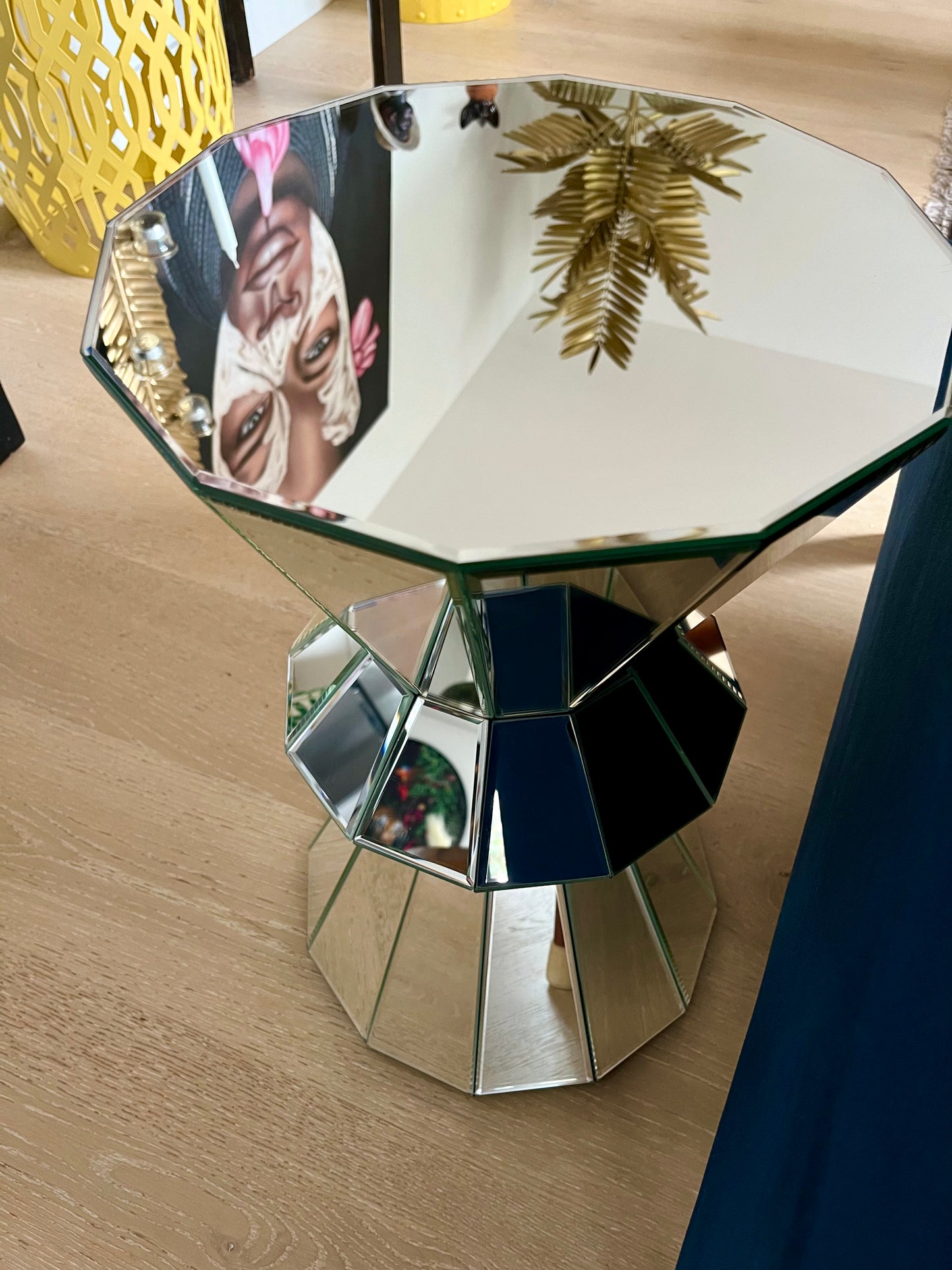 Stunning Mirrored Side Table