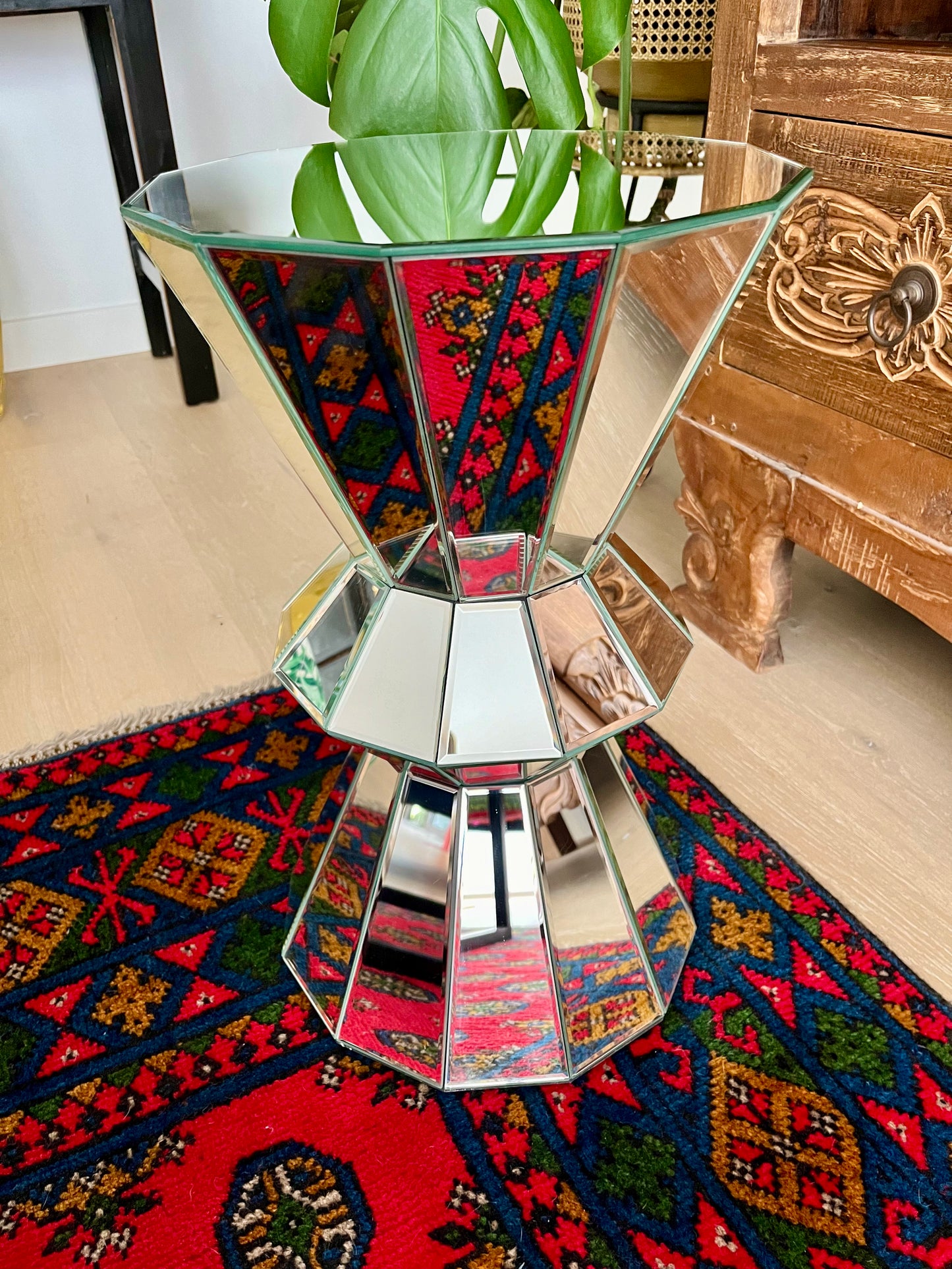 Stunning Mirrored Side Table