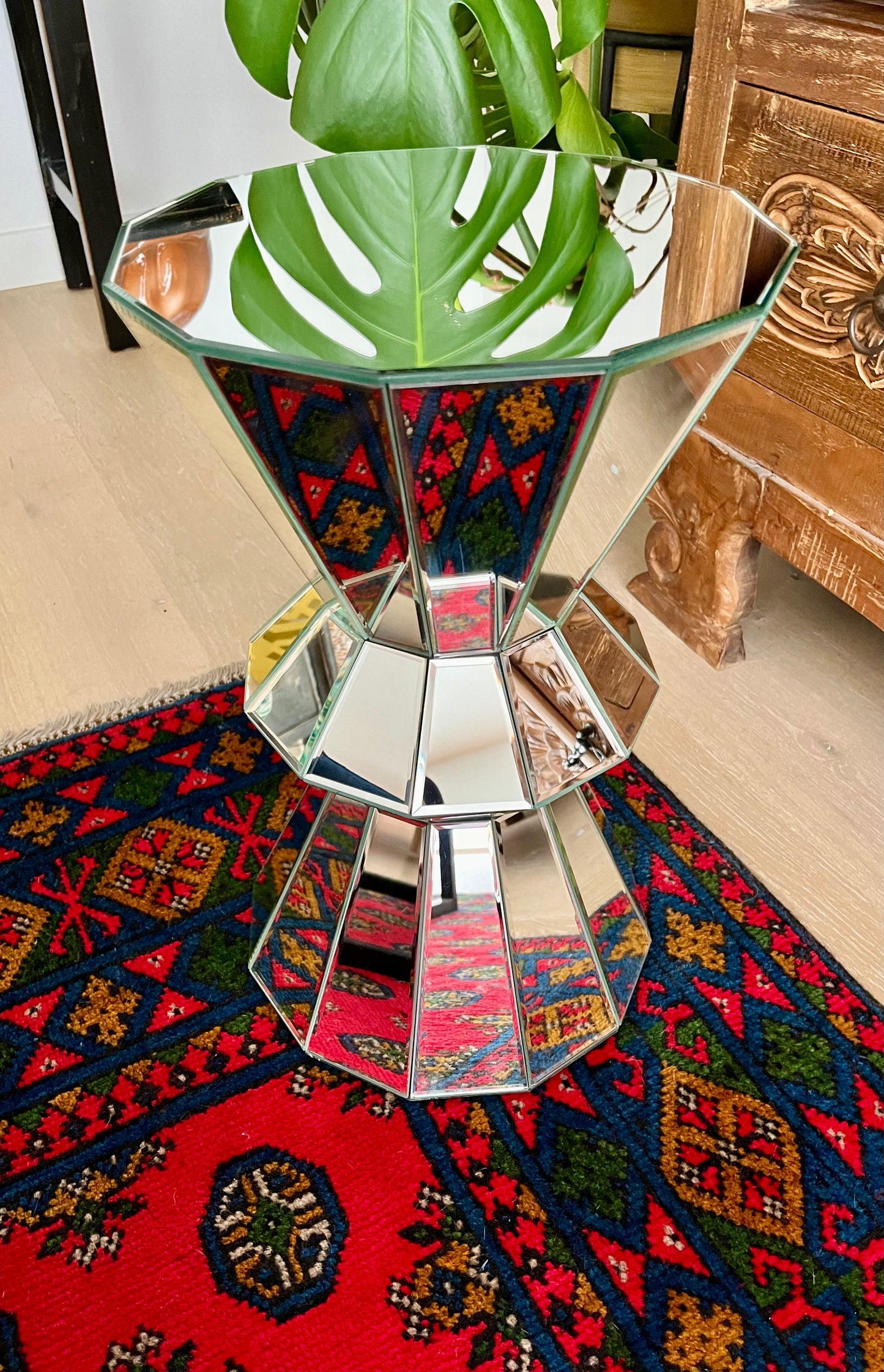 Stunning Mirrored Side Table
