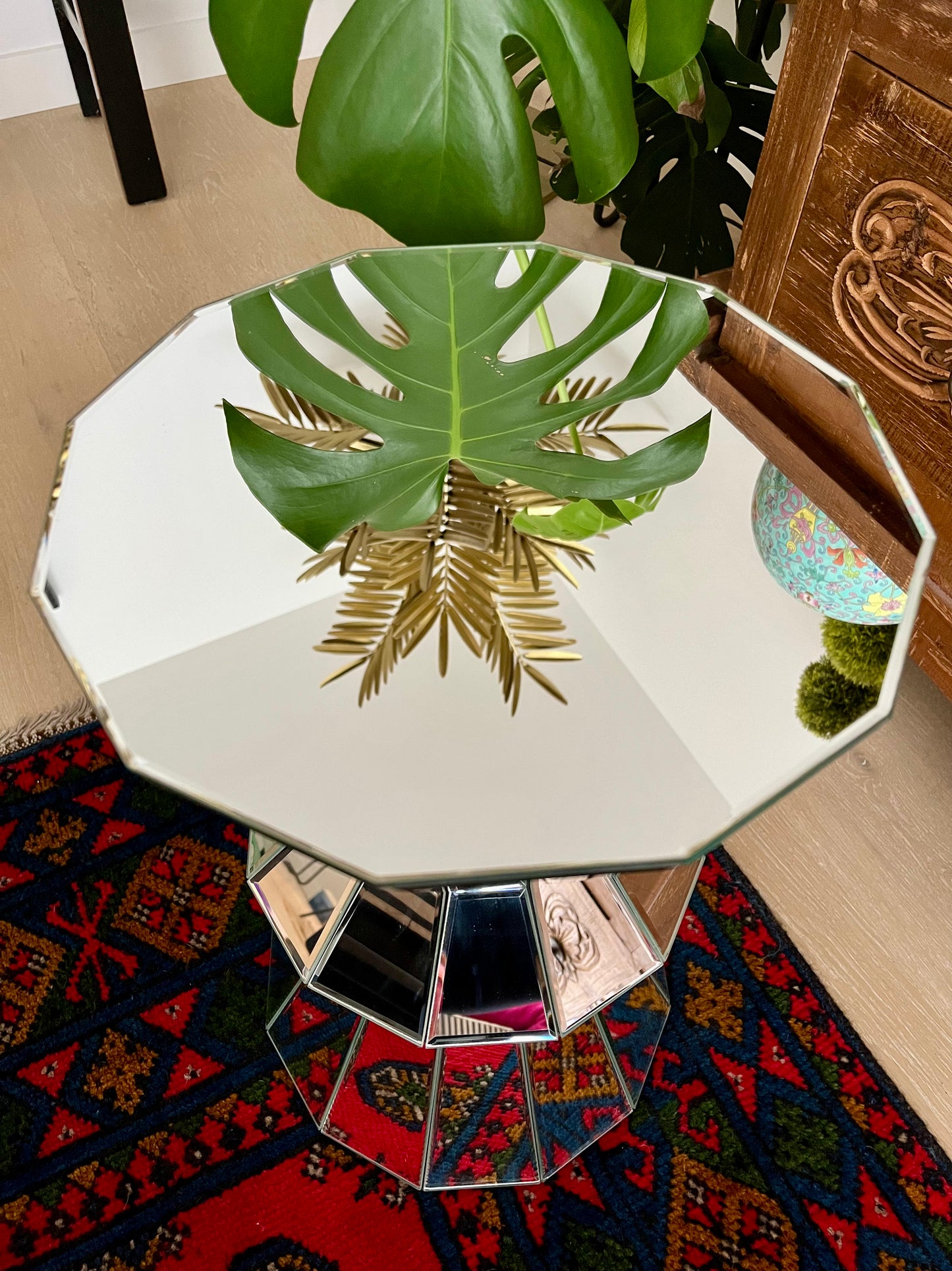 Stunning Mirrored Side Table