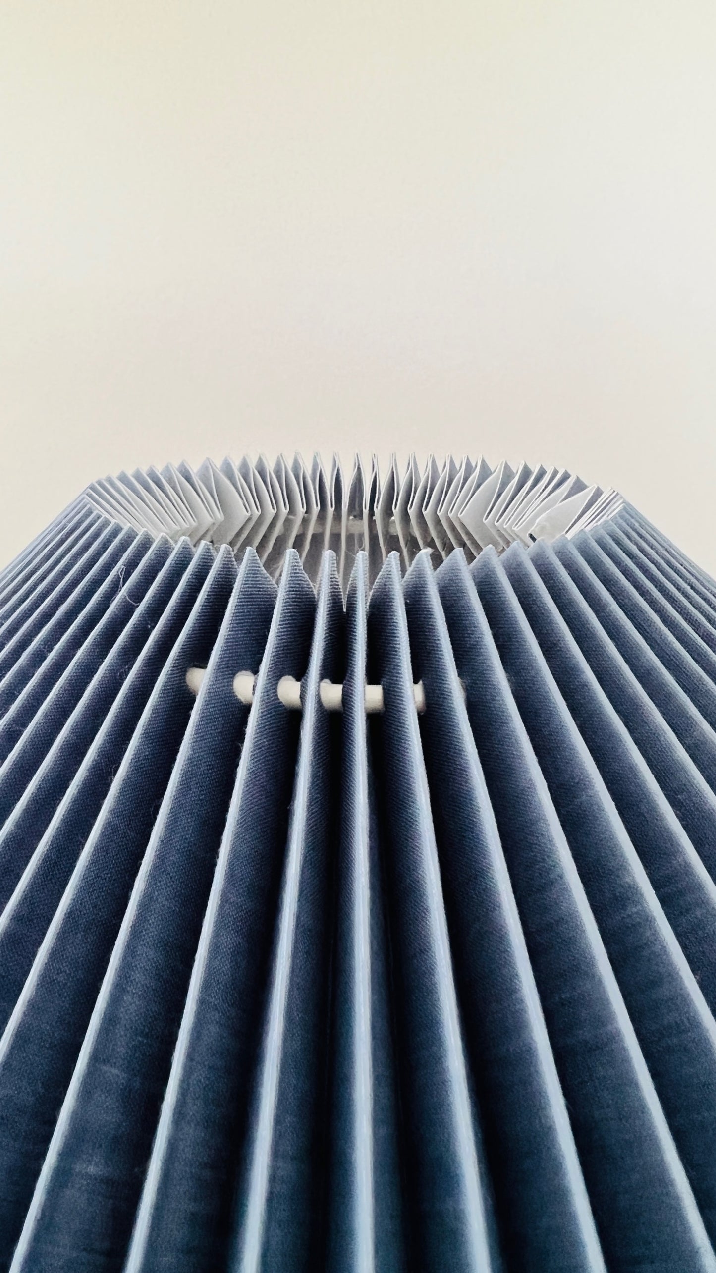 Ceramic Lamps with Pleated Paper Shades