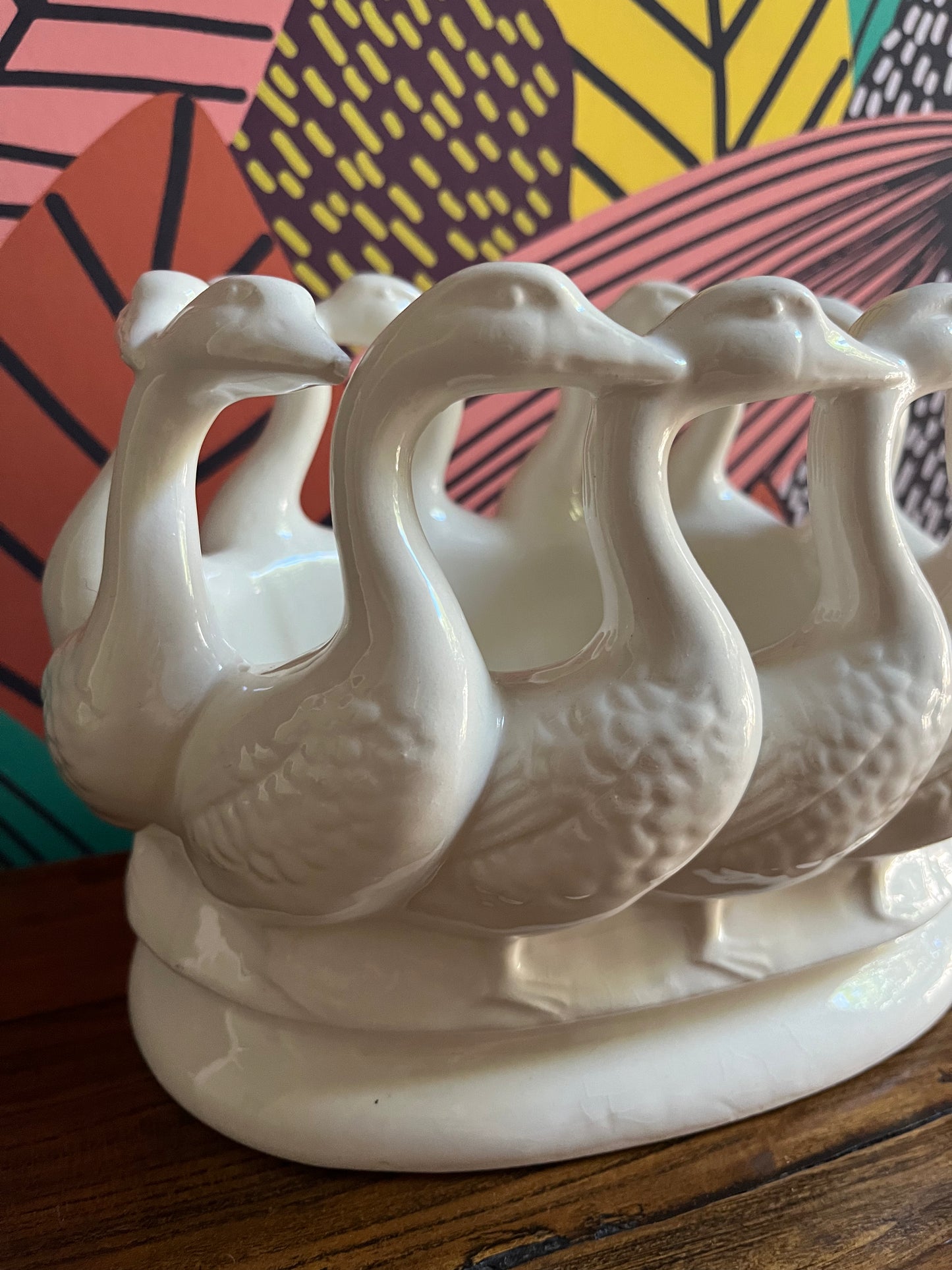 Quirky White Swan Planter