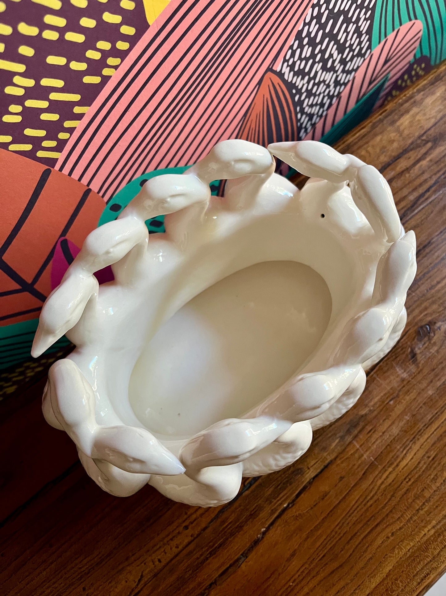 Quirky White Swan Planter