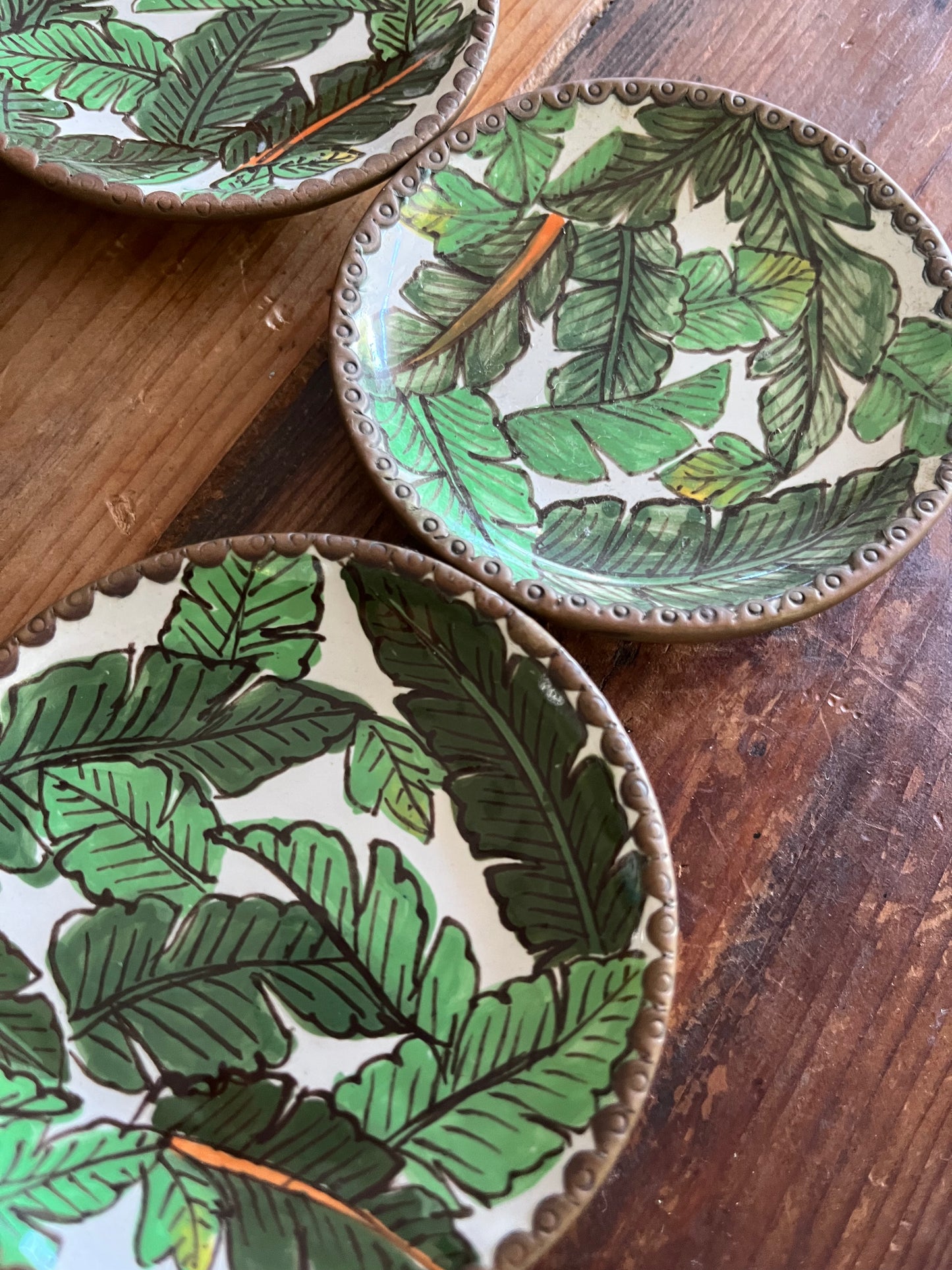 Stunning Set of Five Bowerbird Tapas Plates
