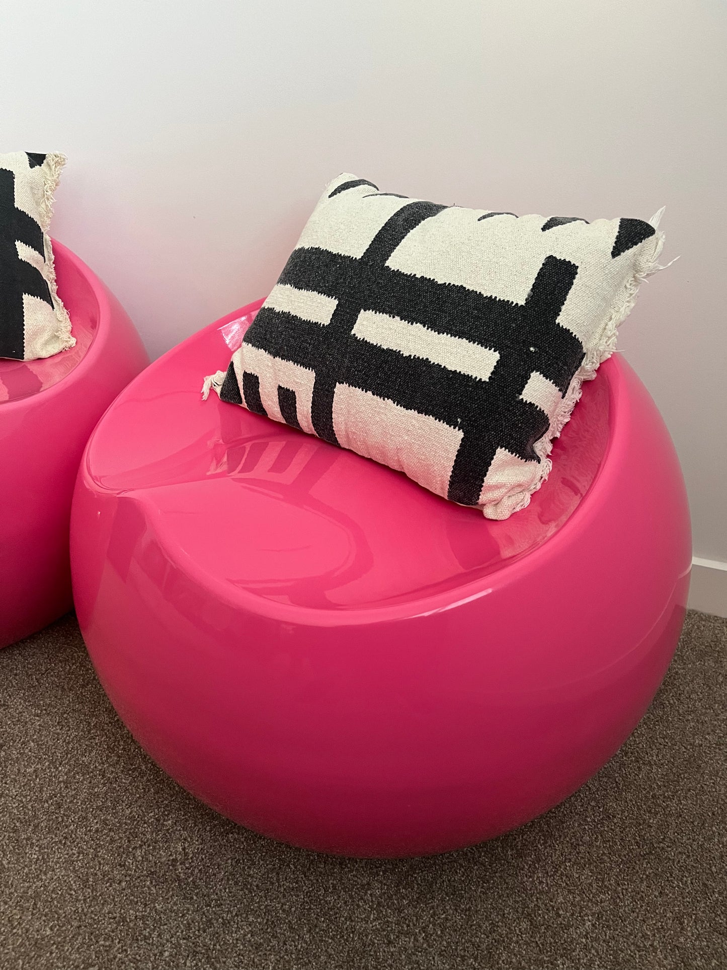 Cute Pair of Pink Ball Chairs