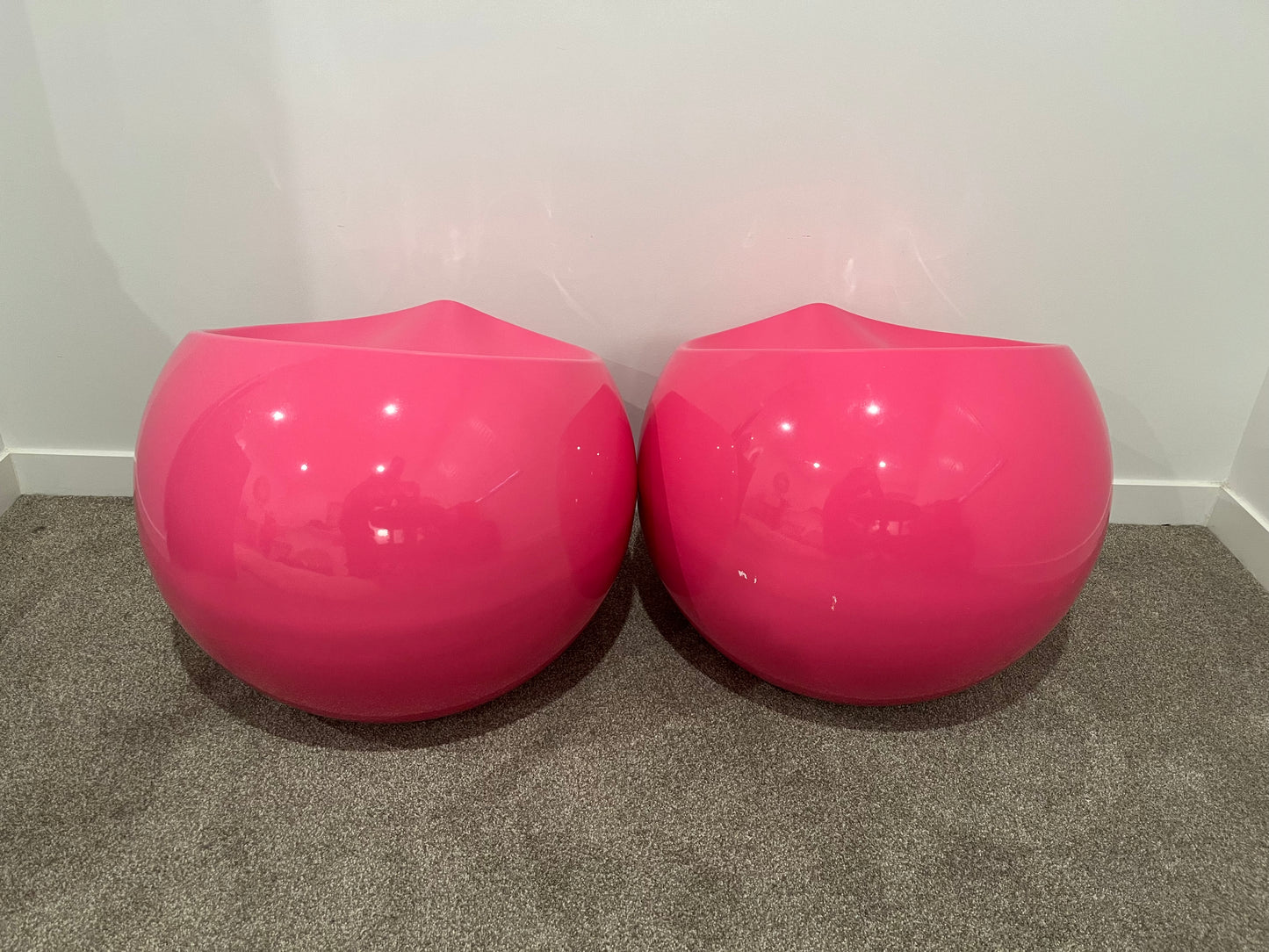 Cute Pair of Pink Ball Chairs