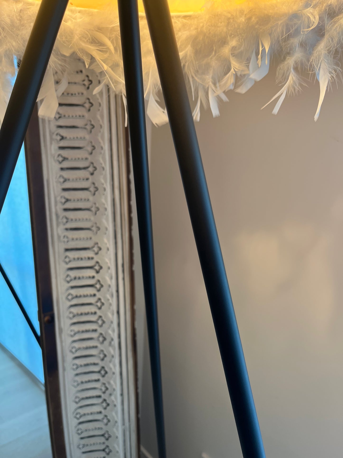 Elegant Feather Floor Lamp