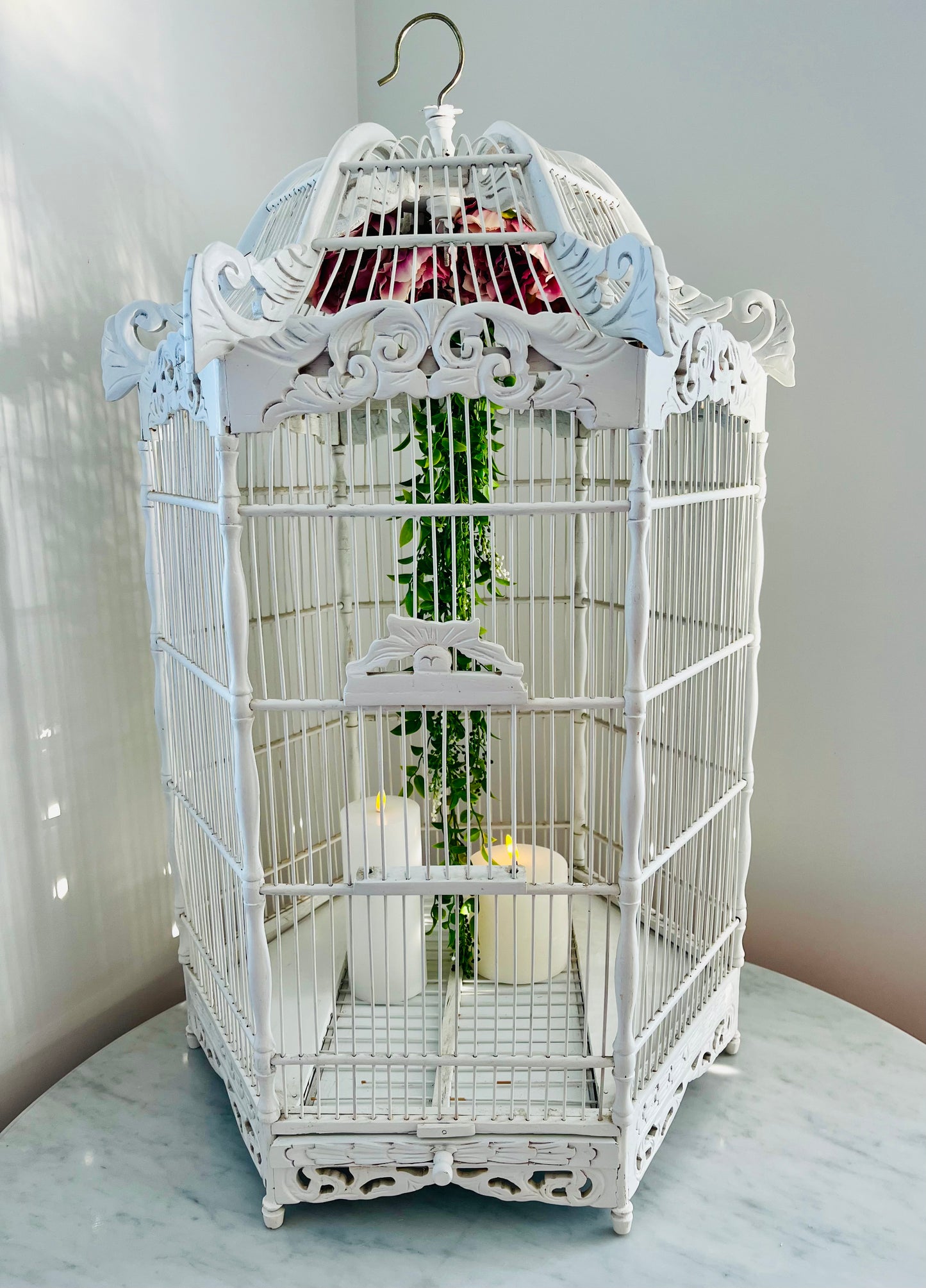 Lovely White Decorative Birdcage