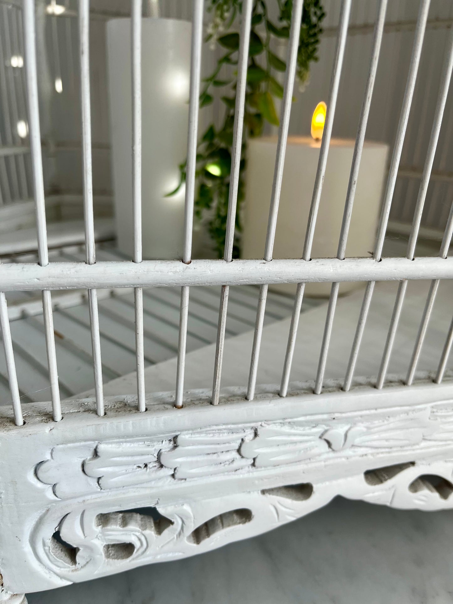 Lovely White Decorative Birdcage