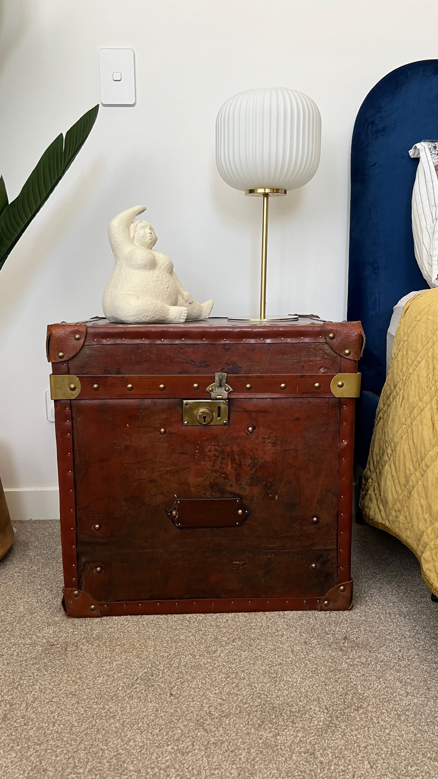 Pair of Vintage Leather Boxes from Portobello Road in London