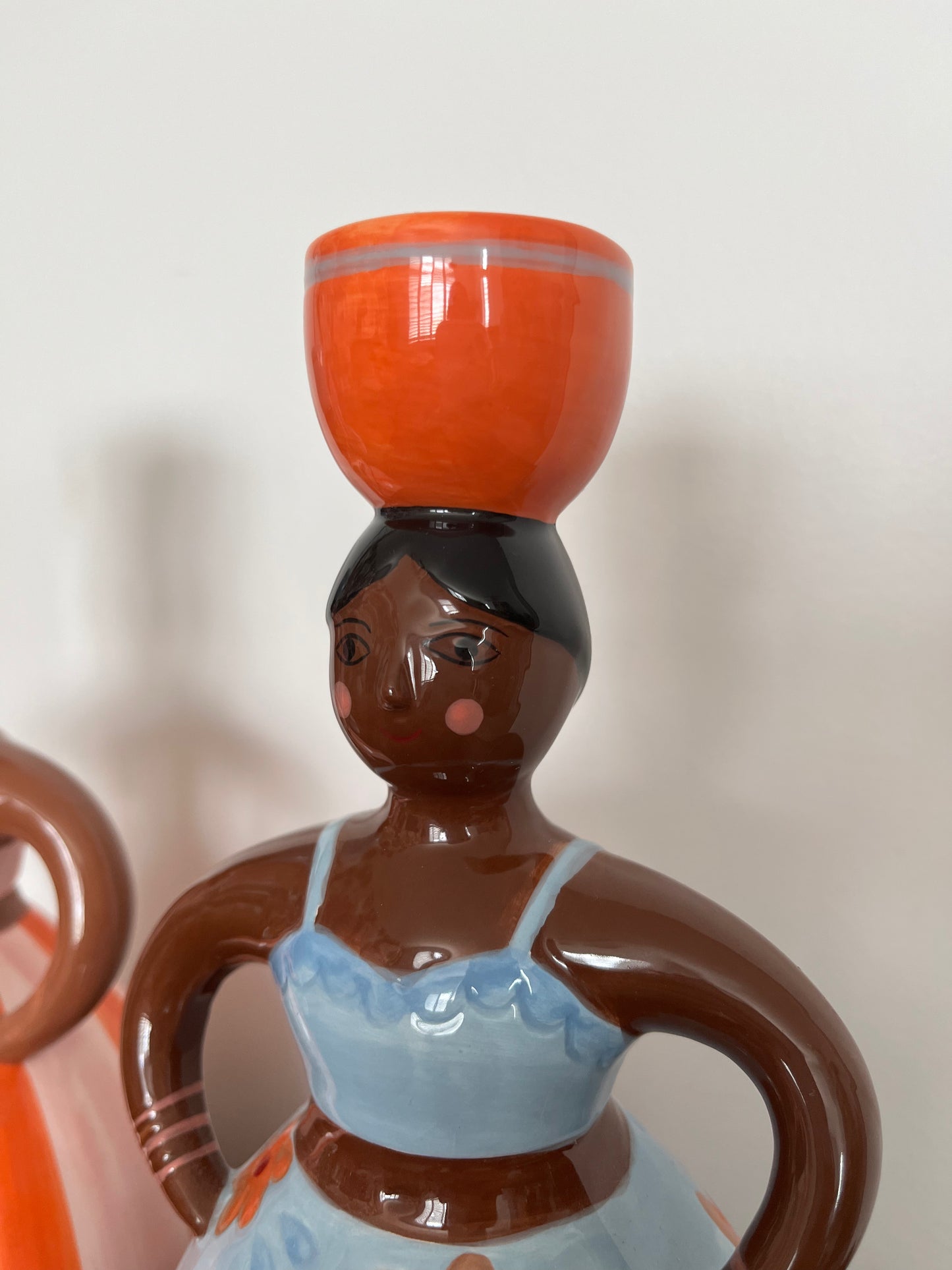 Lovely Pair of Lady Candleholders