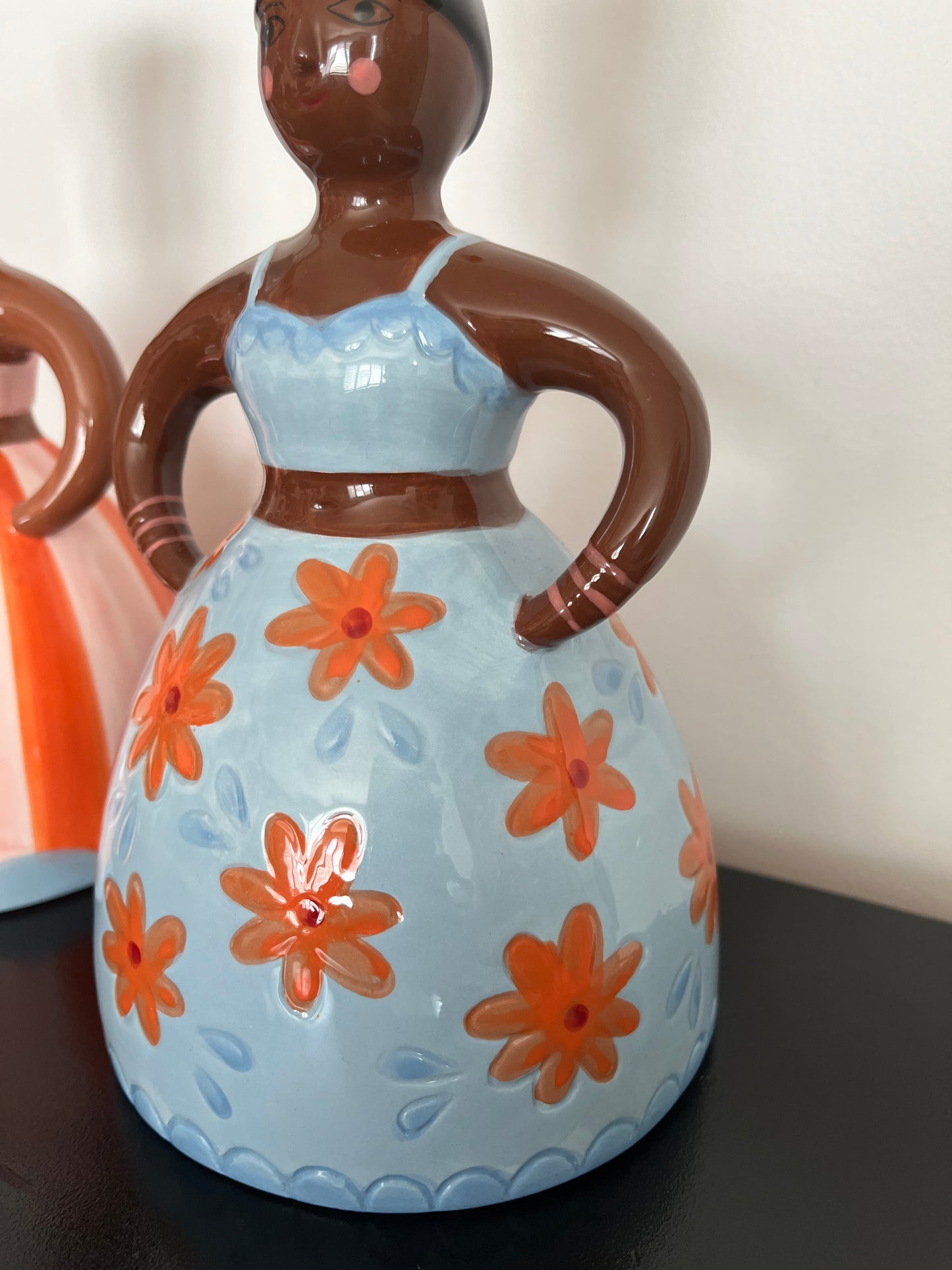 Lovely Pair of Lady Candleholders