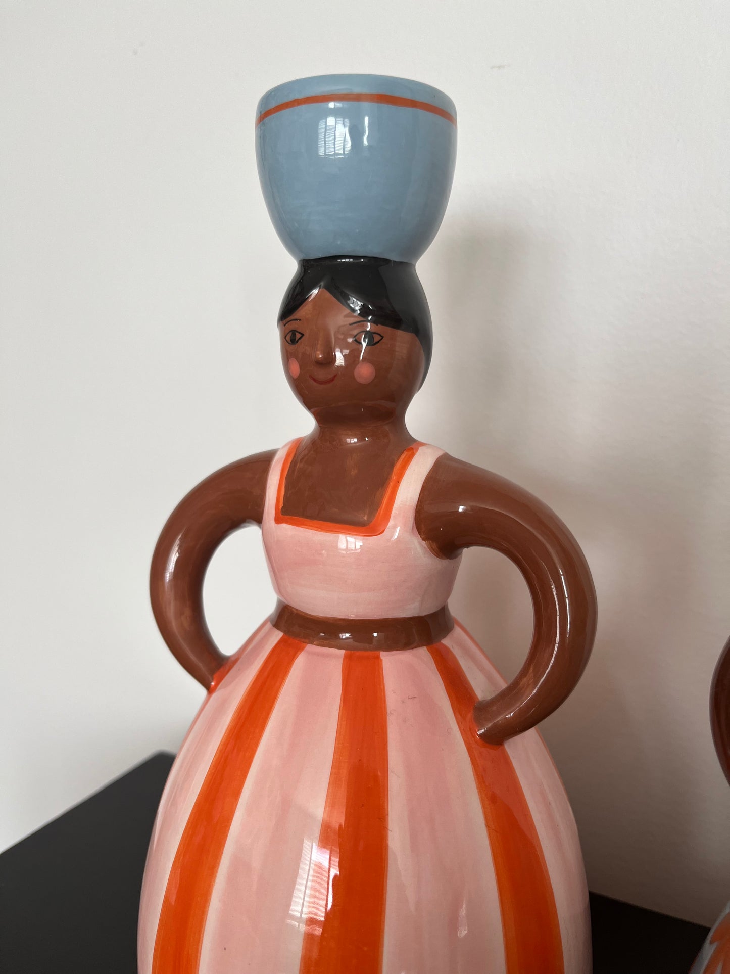 Lovely Pair of Lady Candleholders