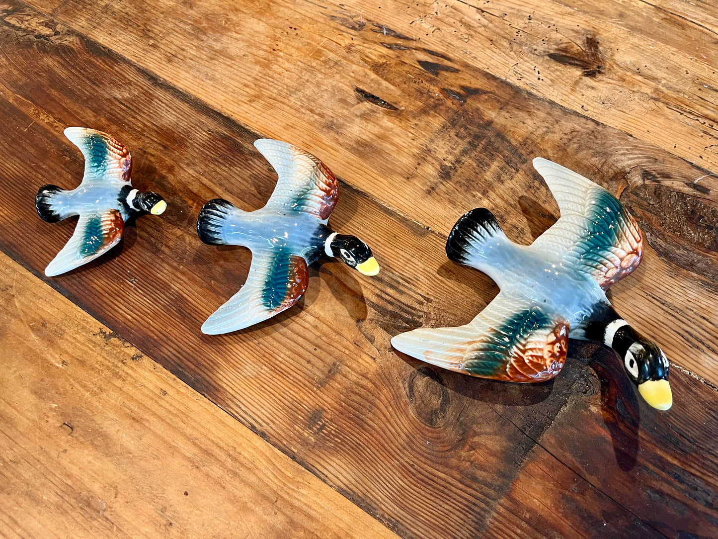 Set of 3 Vintage Flying Ducks