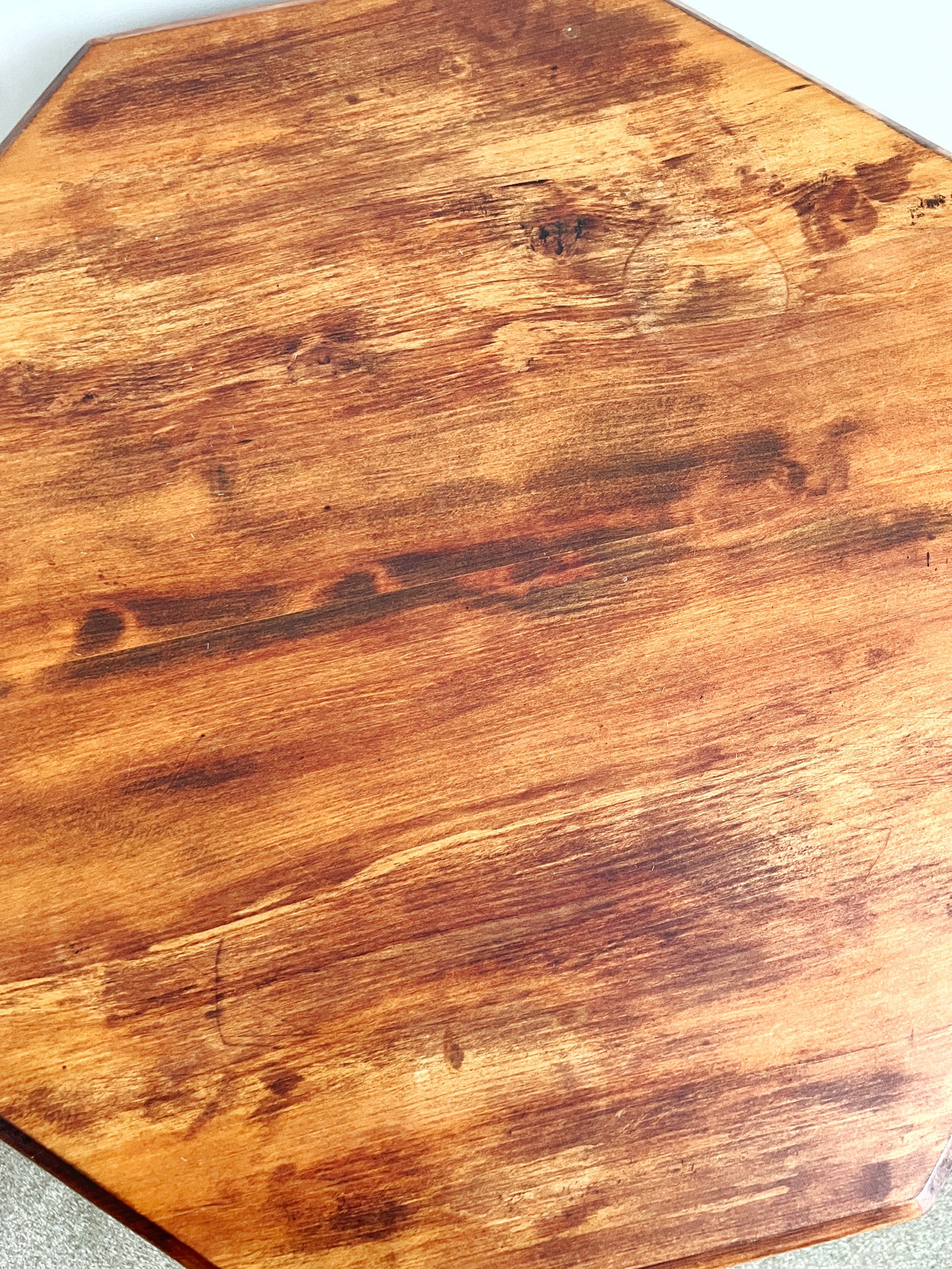 Beautiful Vintage Wooden Octogonal Side Table
