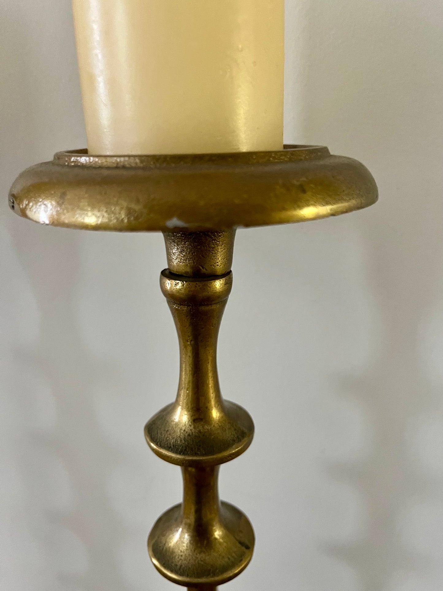 Ridged Pillar Candlesticks x 2
